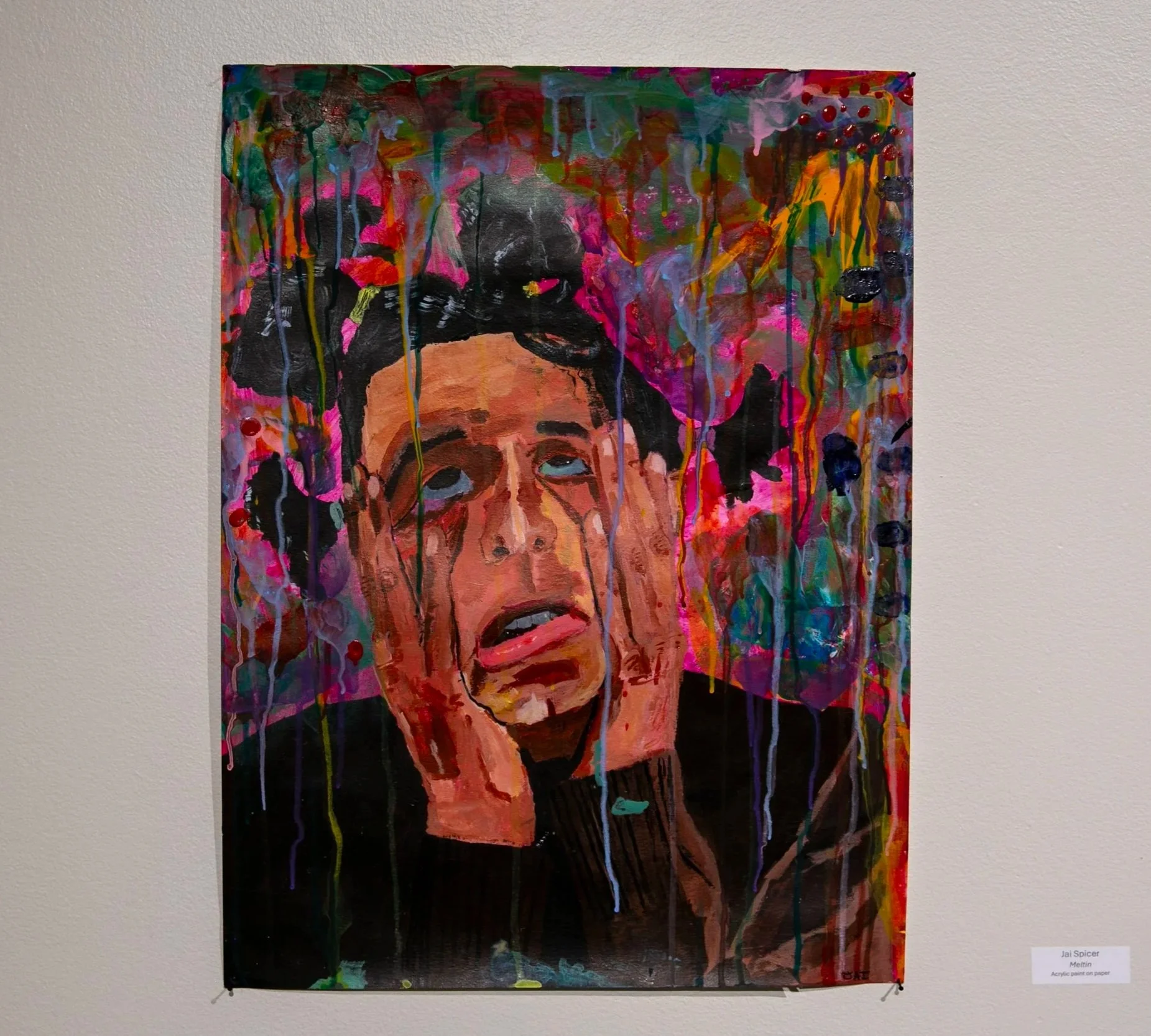 Jai Spicer,  Meltin , acrylic paint on paper
