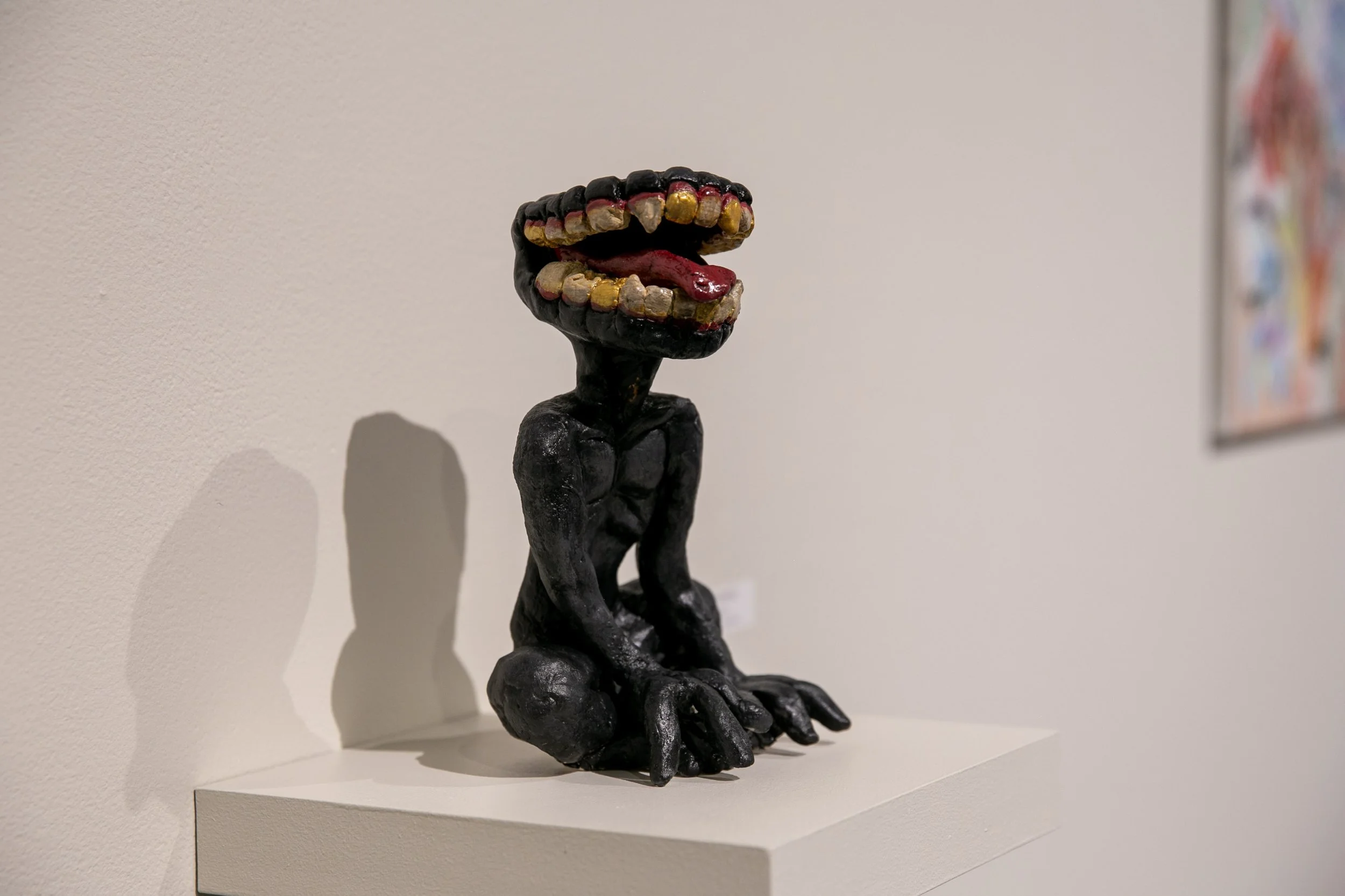 Alex Dascenzo,  Chatter , airdry clay, acrylic paint
