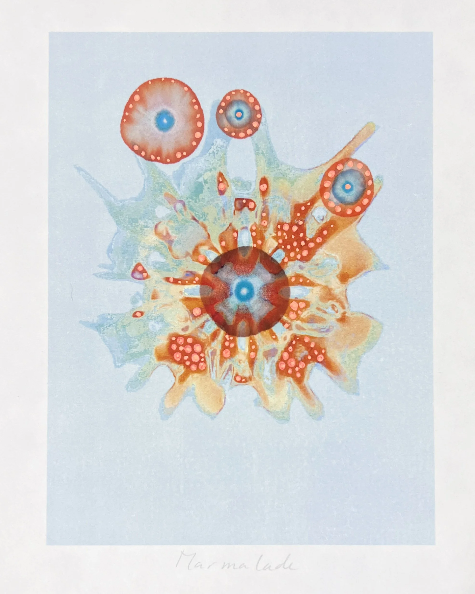  Yassi Mazandi,  Marmalade  , 2013, mixed media on paper, 10" x 8"