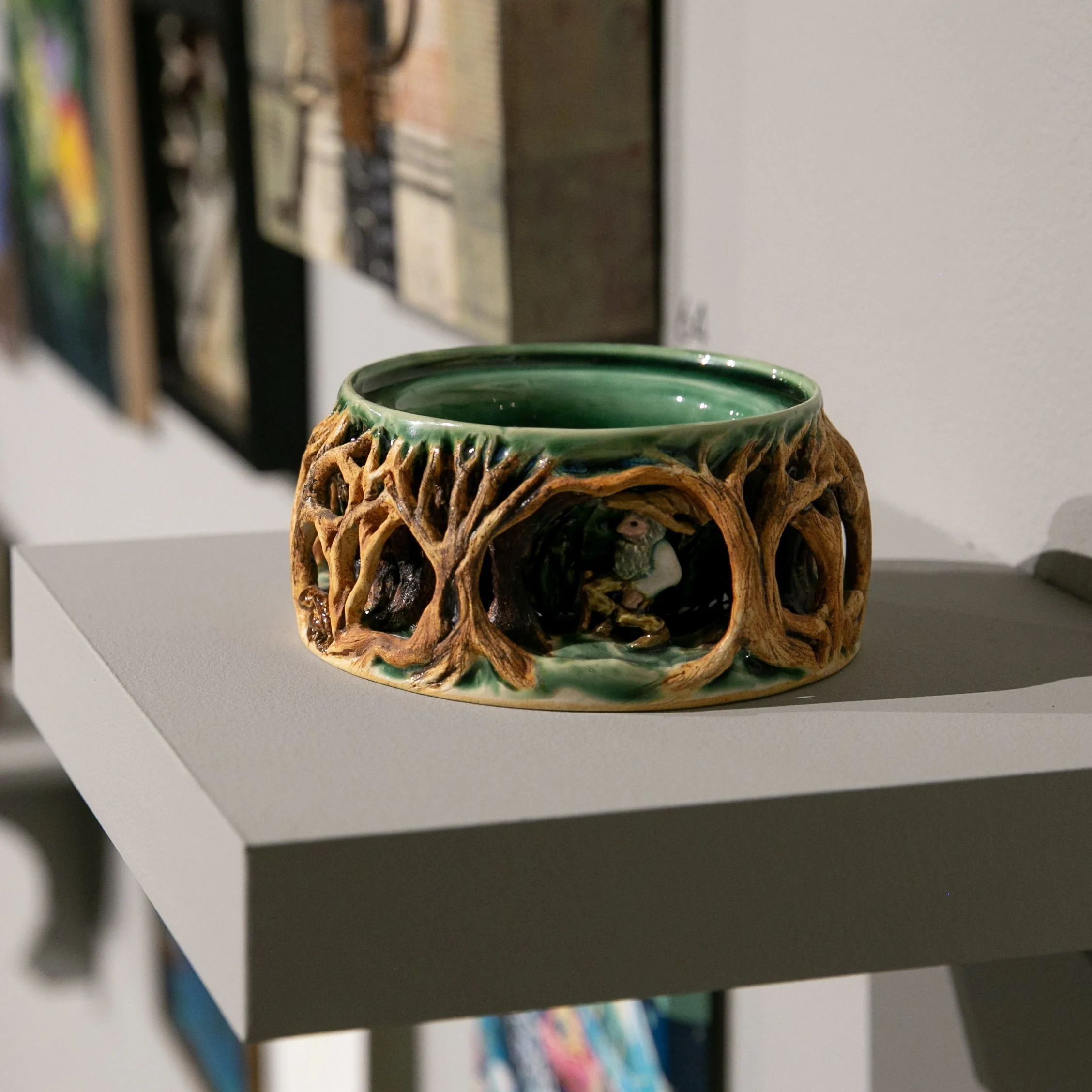 First Place Community Choice Award: Sandy Walker,  Rip Van Winkle , porcelain