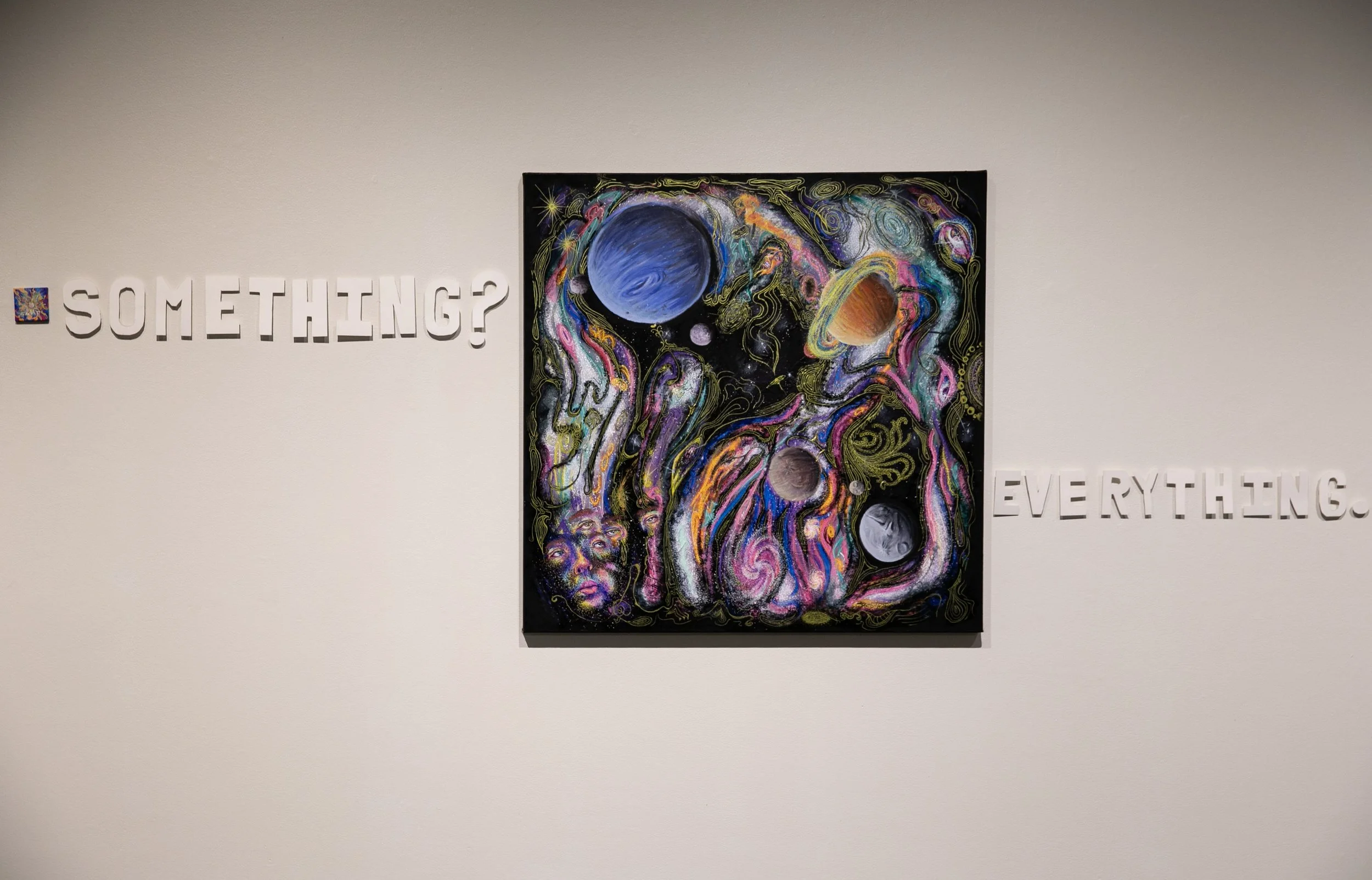 Alex Dascenzo,  Something? Everything. ,  acrylic paint, paint pen, micron
