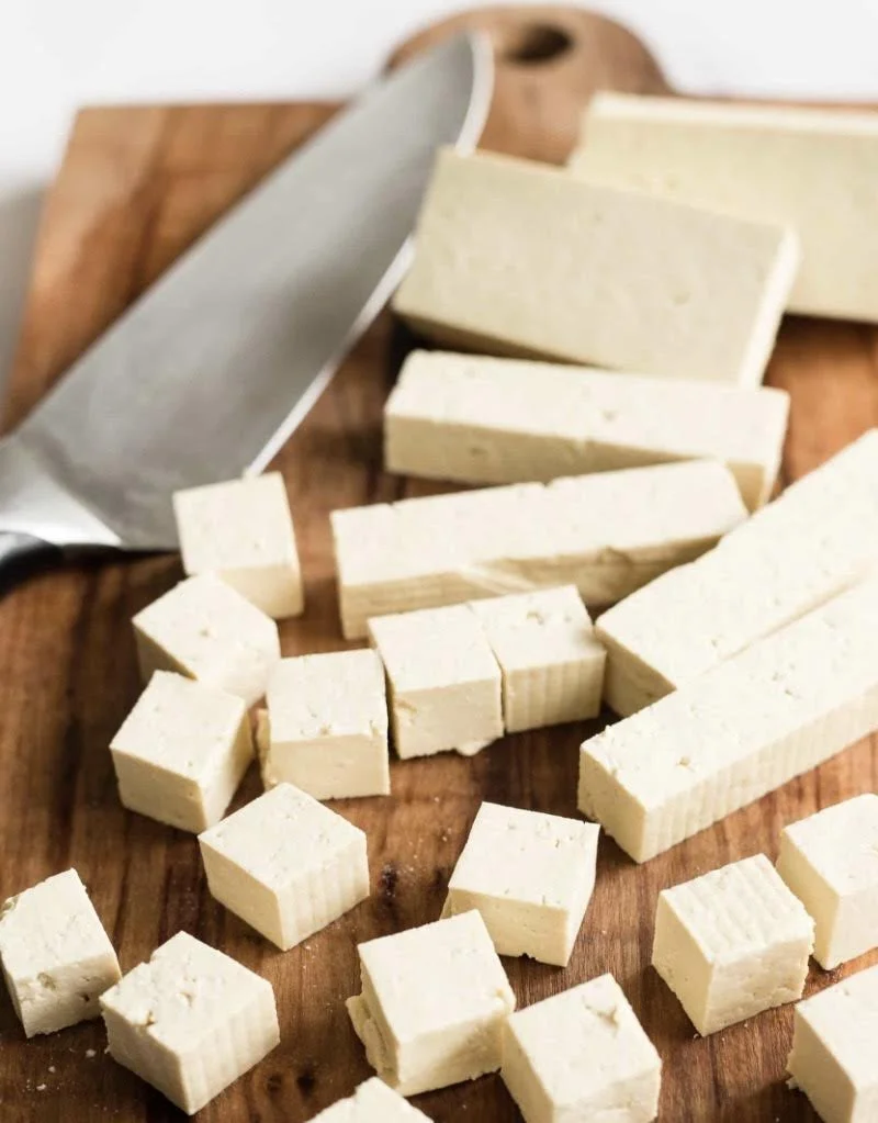 Lentil Crusted and Crispy Tofu