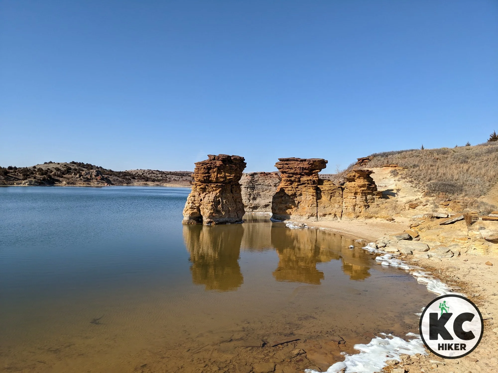 Central Kansas' Smoky Hills give way to the rugged cliffs of Wilson Lake