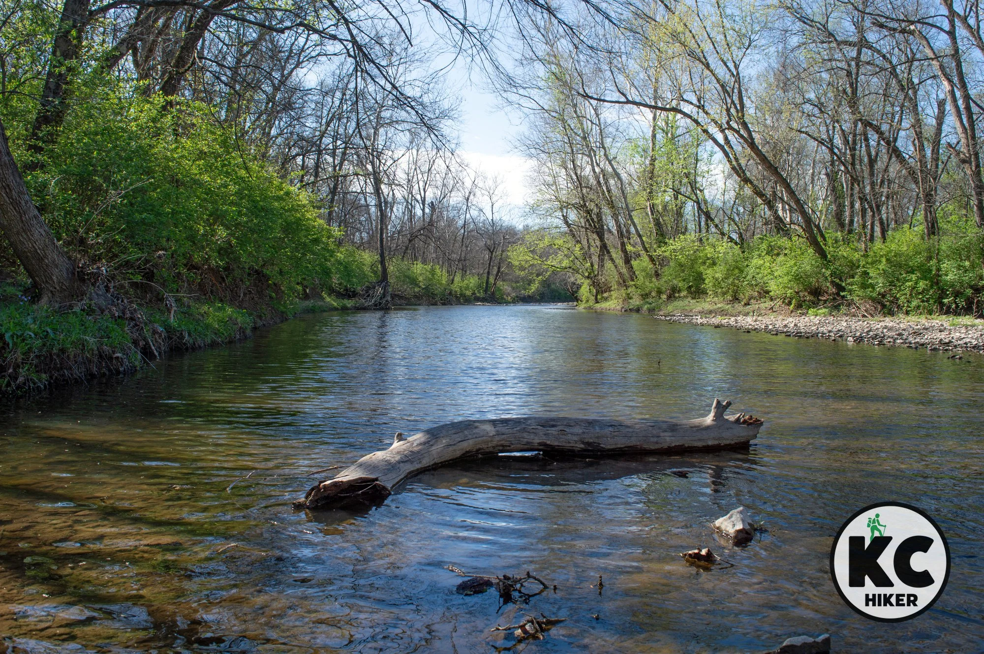 Paved and Natural Surface Trails Follow the Blue River in Kansas City