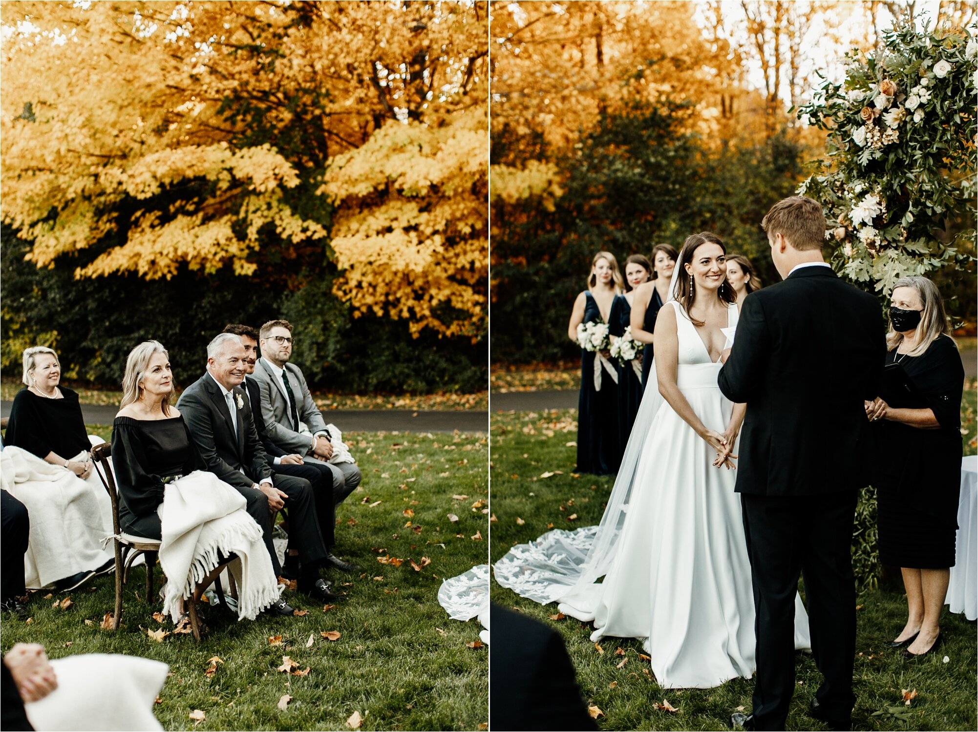  Intimate Backyard Mequon, Wisconsin Fall Wedding | MADELINE ceremony photos candid guests crying emotional day marriage  