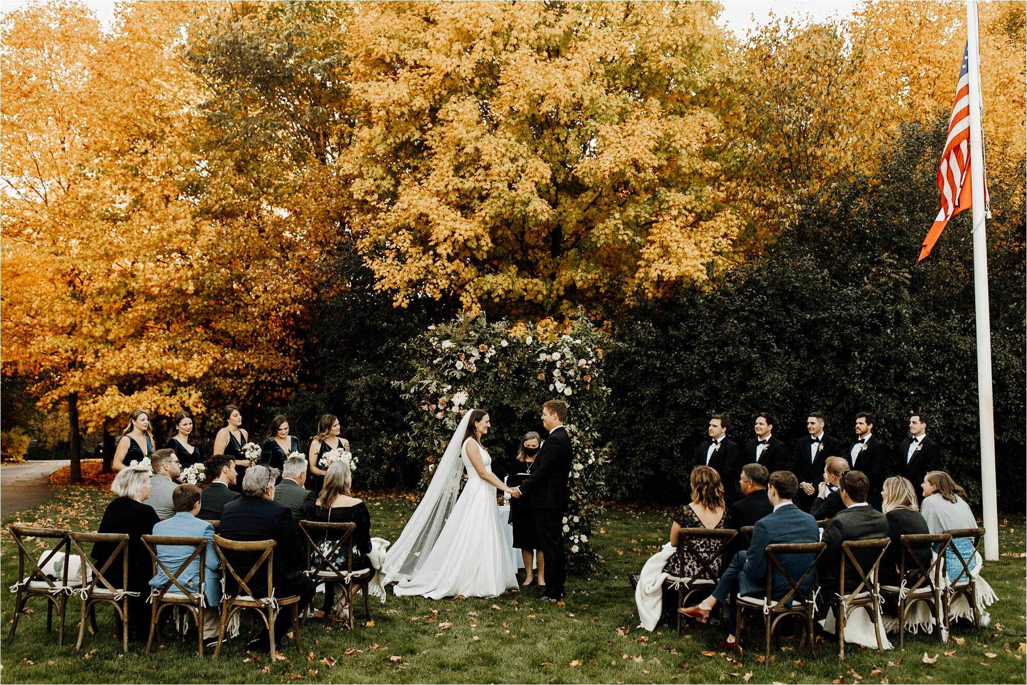  Intimate Backyard Mequon, Wisconsin Fall Wedding | MADELINE 