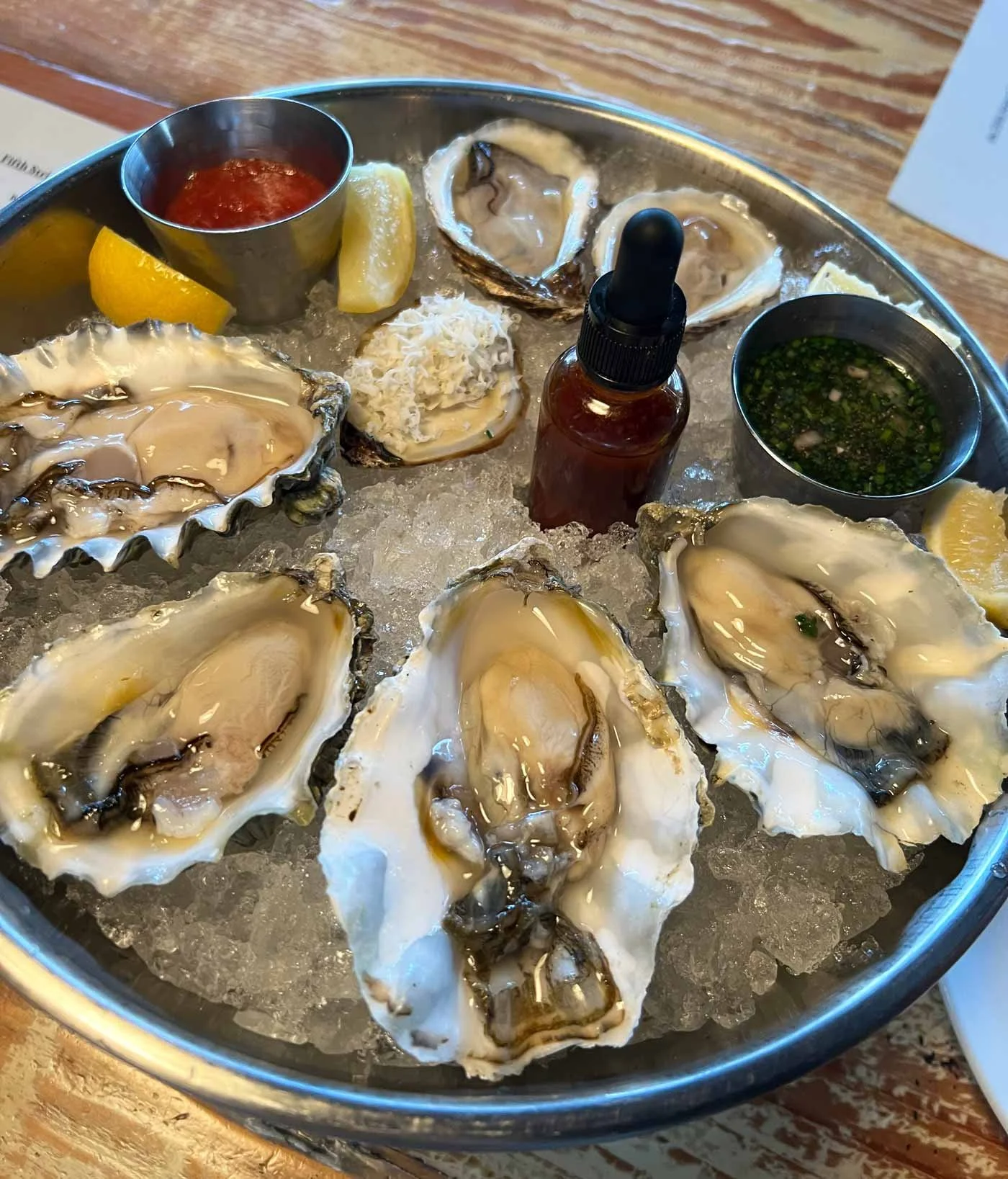 raw oysters