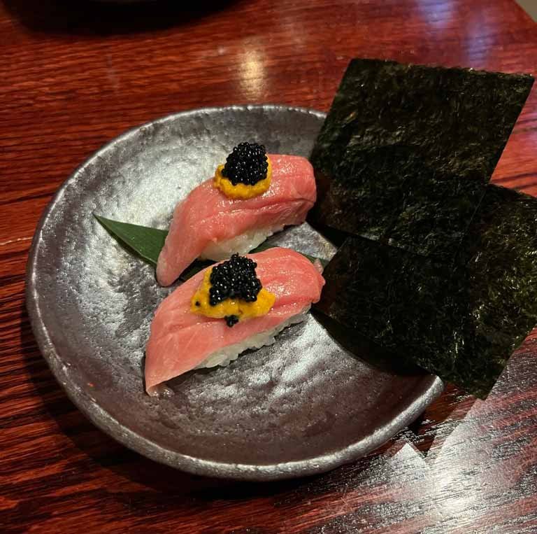 bluefin tsukami nigiri