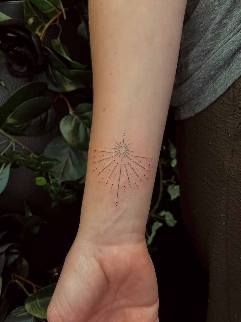 Fine Line Sun And Moon Temporary Tattoo  Set of 3  Tatteco