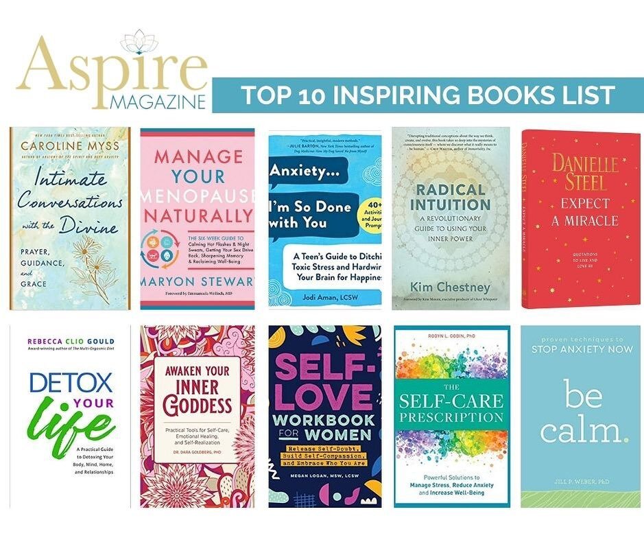 Woo hoo! Look who made it into Aspire Magazine&rsquo;s monthly Top 10 Inspiring Books List! 🥳 And check out this lineup! What an honor to be included here. ☺️

✨Visit Aspire Magazine to learn more about the books. And then get some. :) Link in bio! 
