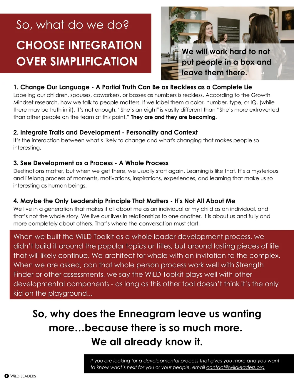 Where the Enneagram will leave you wanting more... — WiLD Leaders