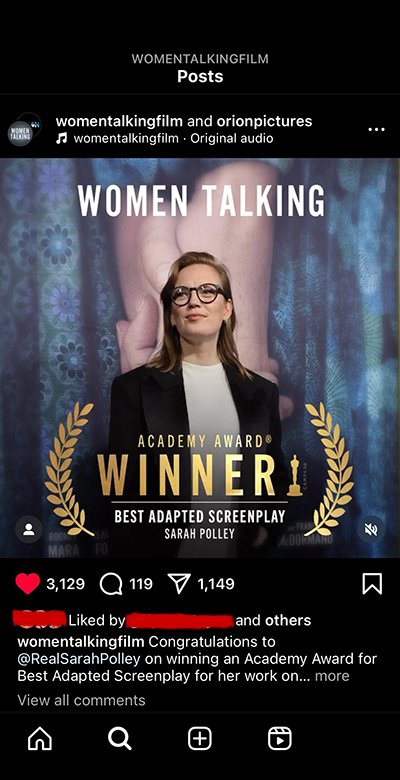 Women Talking - Awards Season Creative