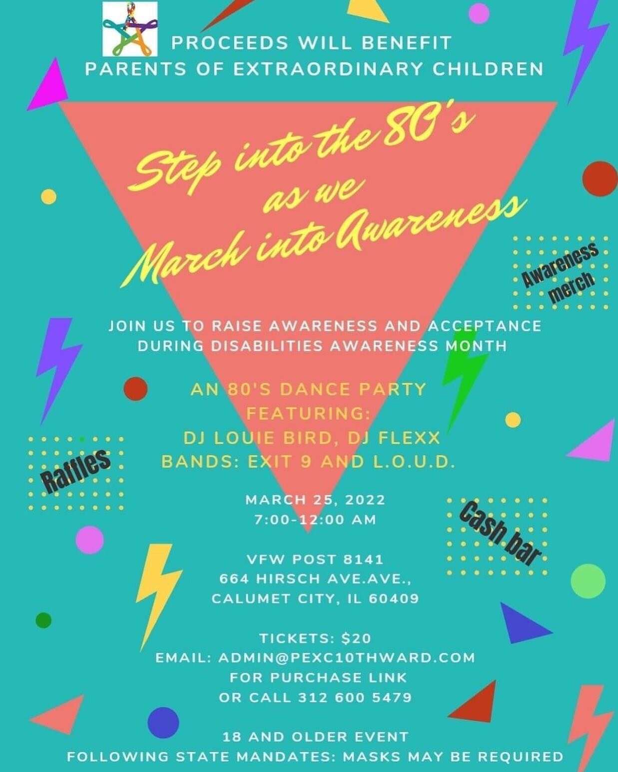 Proceeds will support programs and events benefiting families of children and young adults with disabilities on the Far Southeast Side of Chicago. 

Click on image below for full details and ticket information. 

Can't join us? You can support by sha