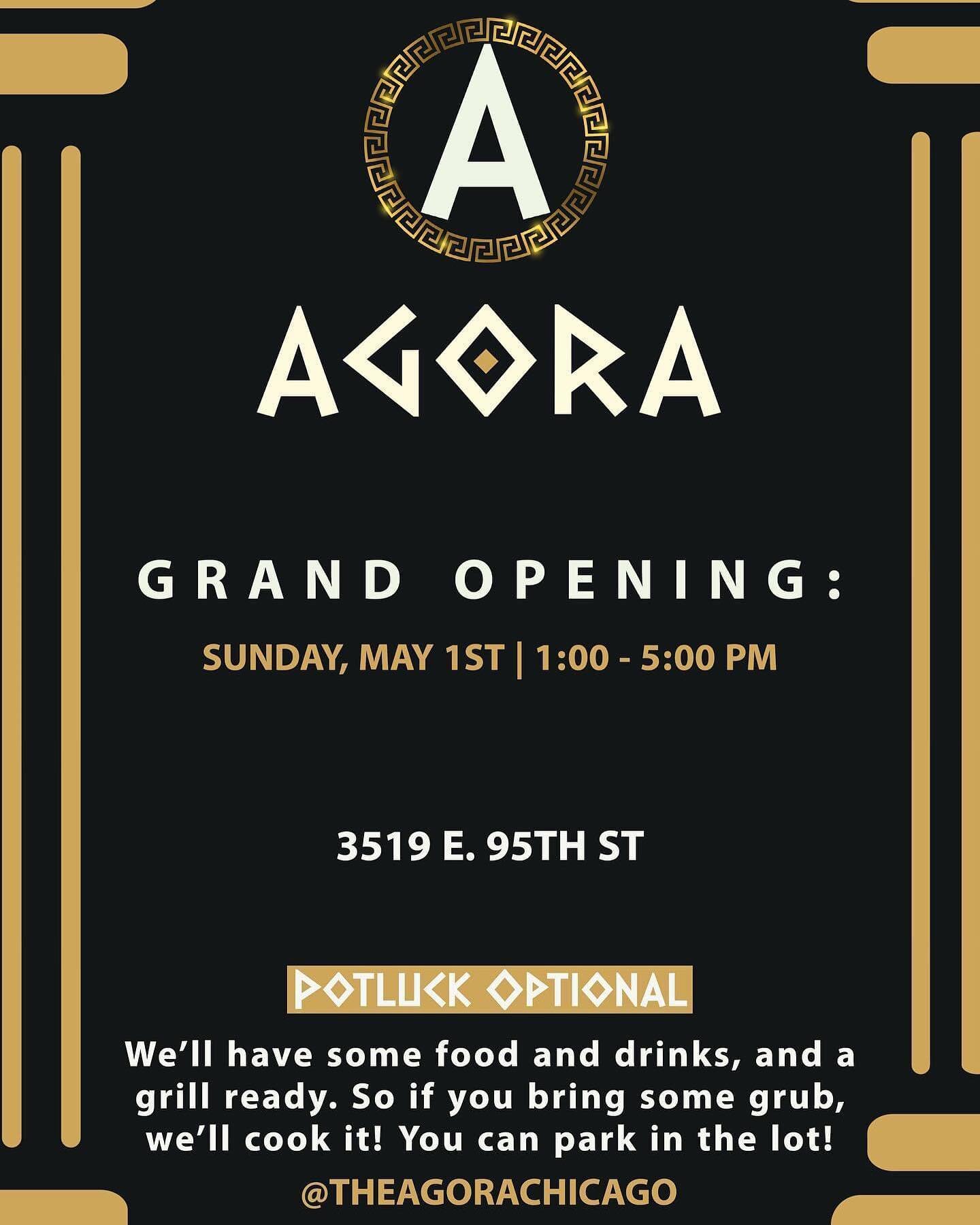 Stop by the grand opening of @theagorachicago. There will be free headshots! 

Sunday 1-5pm. 3519 E 95th St. 60617.

There will also be music and a grill! It&rsquo;s a potluck. So stop by and spread the word! 

@stevenjwalsh @wealth.thru.realestate