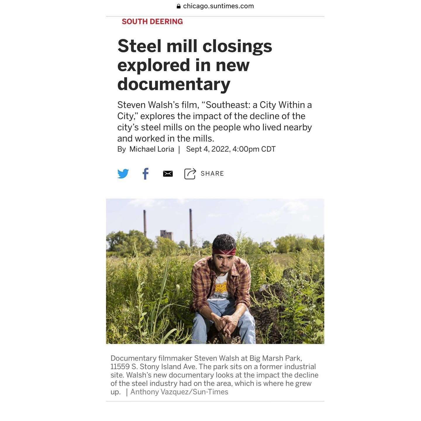 @chicagosuntimes features @stevenjwalsh and @acitywithinacity 

&ldquo;Once you get into the steel mills, you get into politics, you get into the war, you get into race, you get into strikebreakers and scab workers, and ethnic boundaries. And it just