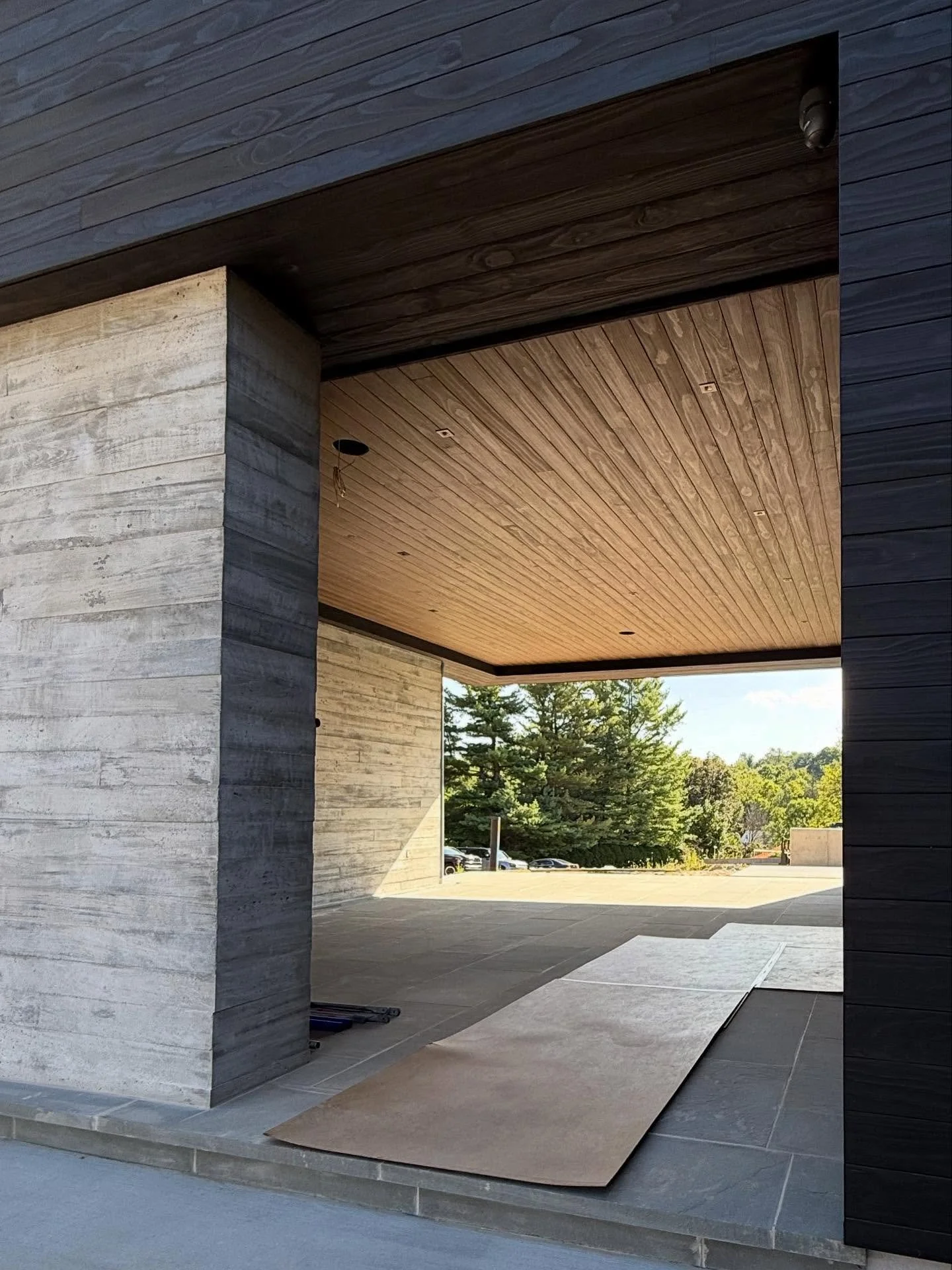 clean slate project. View from the front porch. #modernarchitecturedesign #residentialconstruction #mainlinearchitecture #mainlinearchitects