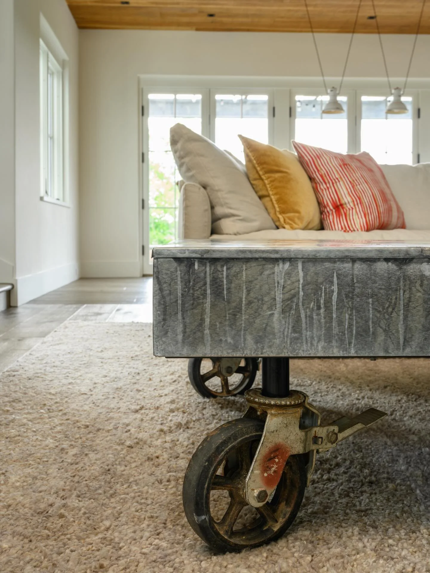 Cottage Between Two Barns

Objects carry memory.

Reclaimed scaffold casters, once marked by plaster and construction, now support a coffee table that celebrates the beauty of making. A simple reminder that the most meaningful materials often come wi