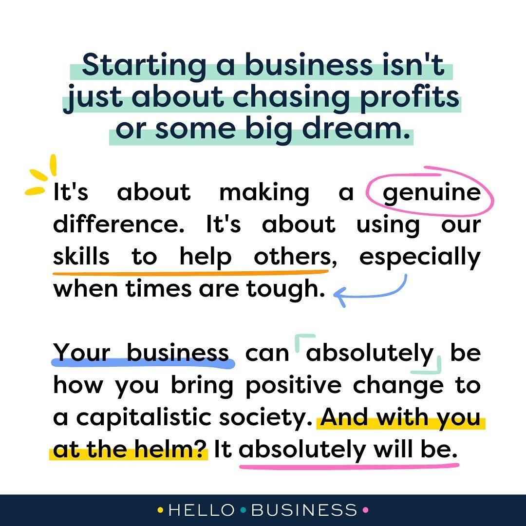 Yesterday was our weekly Q&amp;A call for all my Launchers, and I have to fill you in on part of our discussion because it left such an impression.

One client kicked it off by saying: &ldquo;Starting a business feels off when the world is a 💩show, 