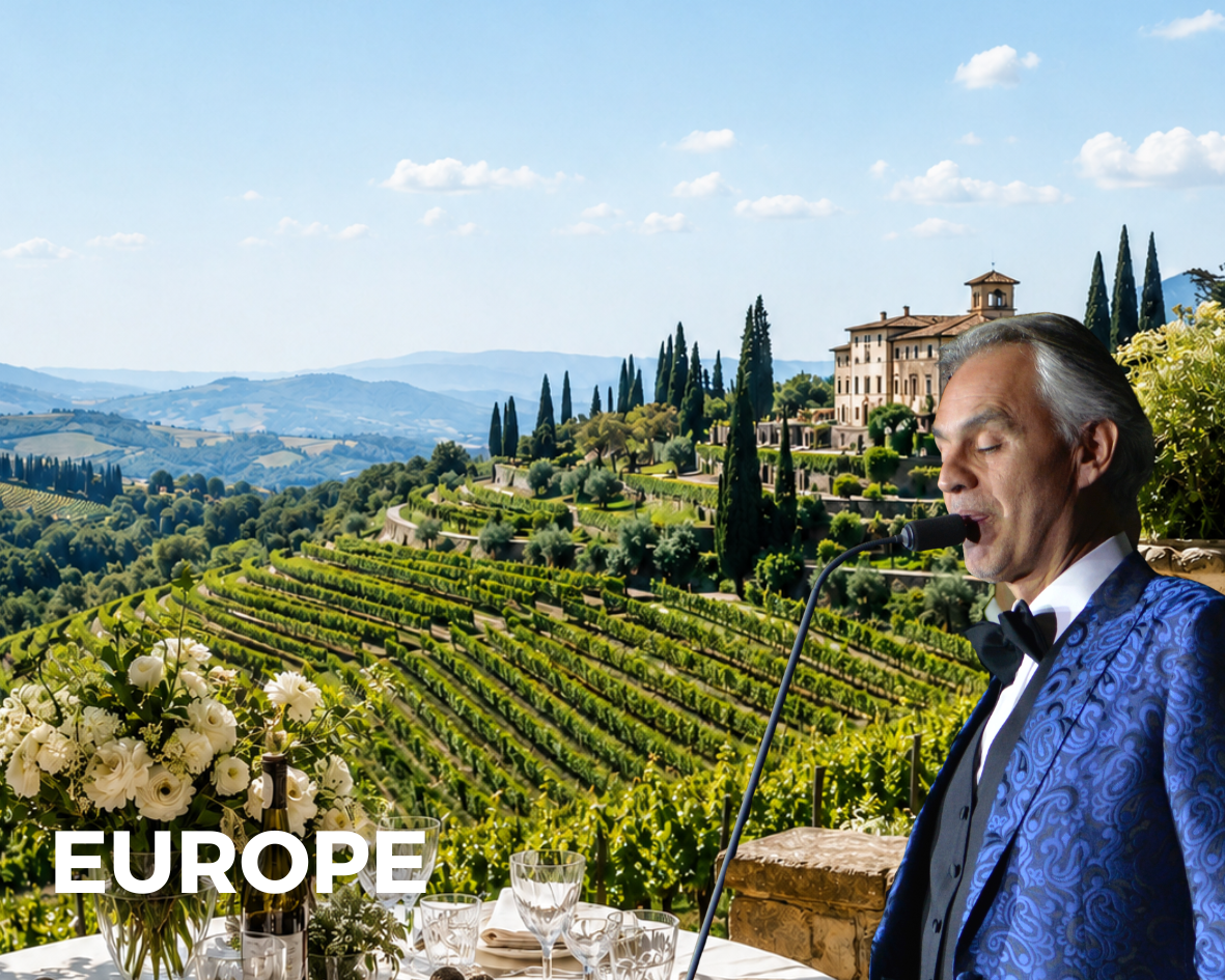 Tuscan Hills and Winery with an Opera Singer
