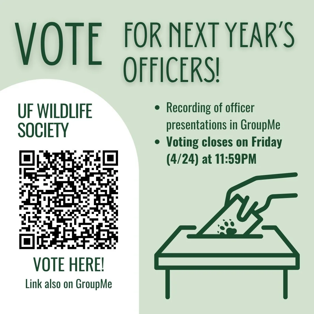 Voting for next year's officers is now open! Visit our story or GroupMe, or scan this QR code to vote. 
If you weren't at the meeting, a recording has been posted to our GroupMe. 
Voting closes on Friday, (4/24), at 11:59PM. Soon after that we'll ann