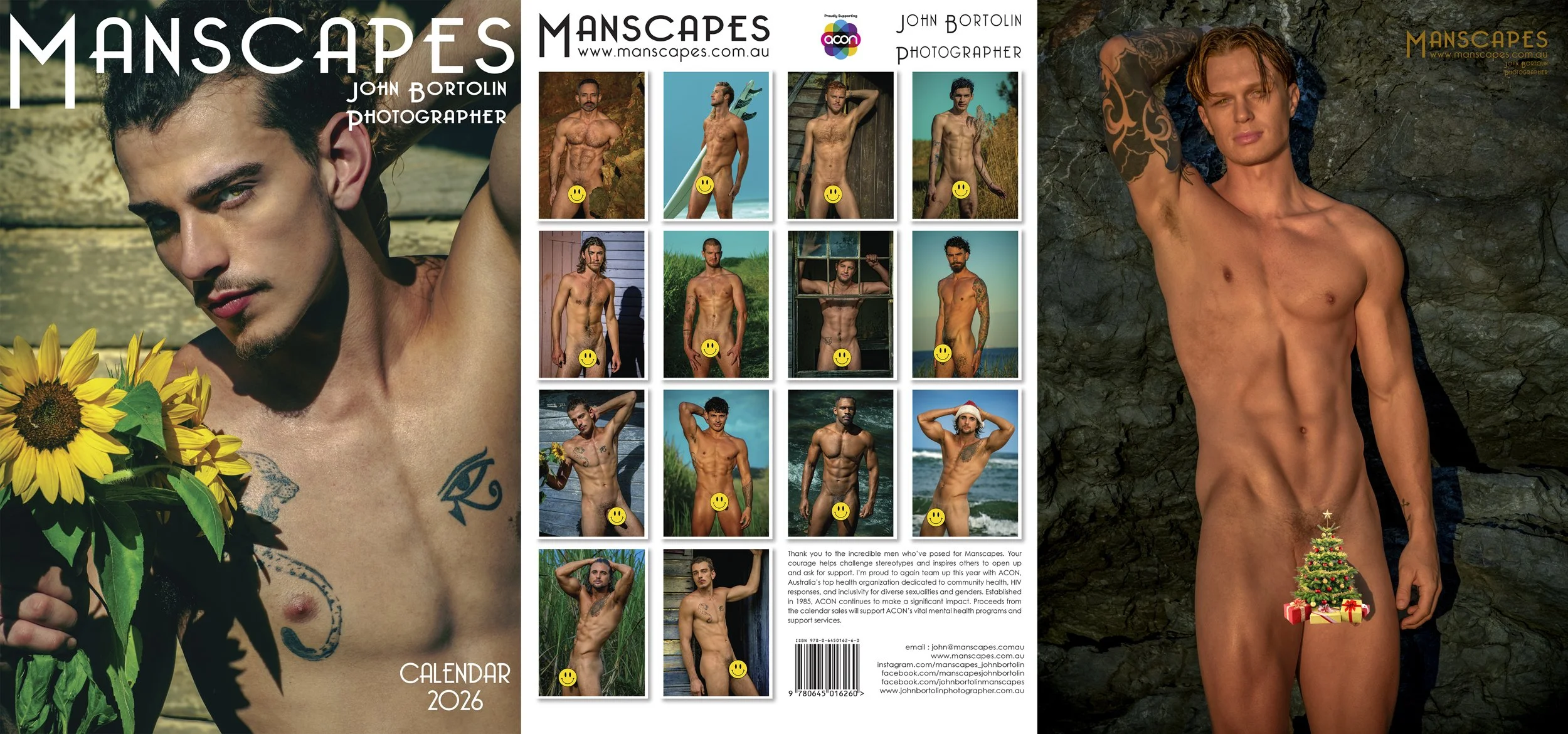 MANSCAPES 2026 HARRY CALENDAR COVER - PLUS A FREE 8 X 12