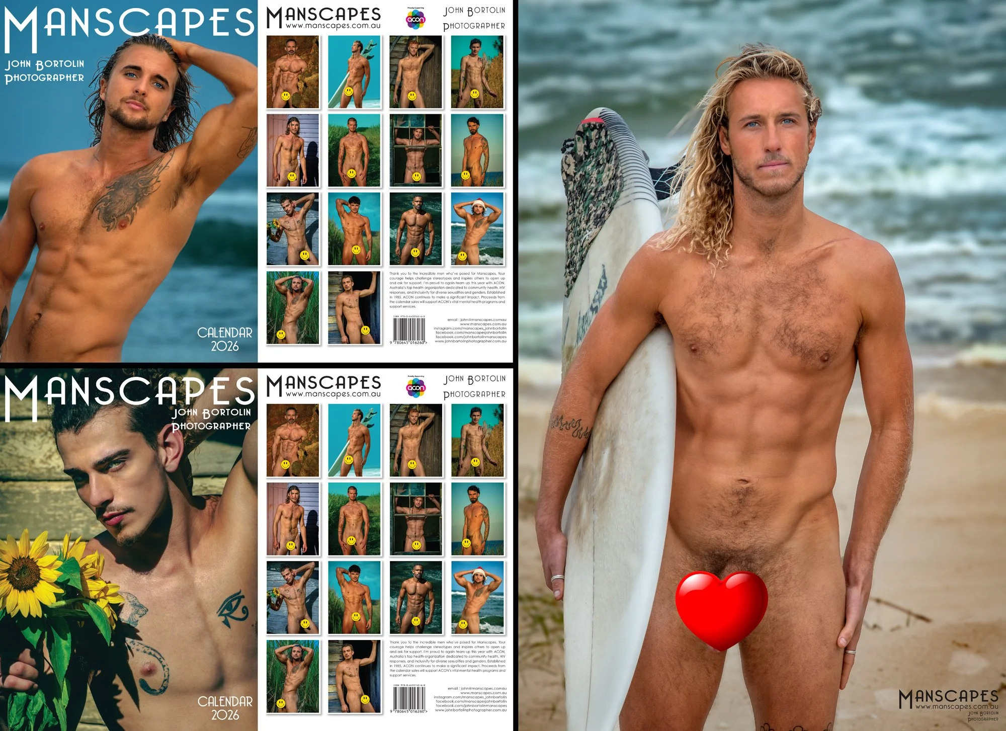 MANSCAPES 2026 JERONIMO & HARRY CALENDAR COVER + One Free Bonus 8x12