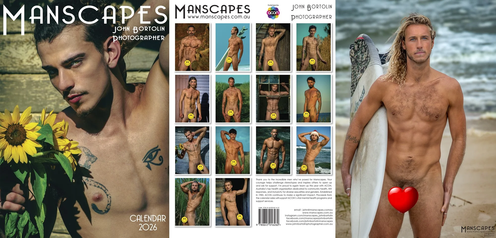 MANSCAPES 2026 HARRY CALENDAR COVER + Free Bonus 8x12