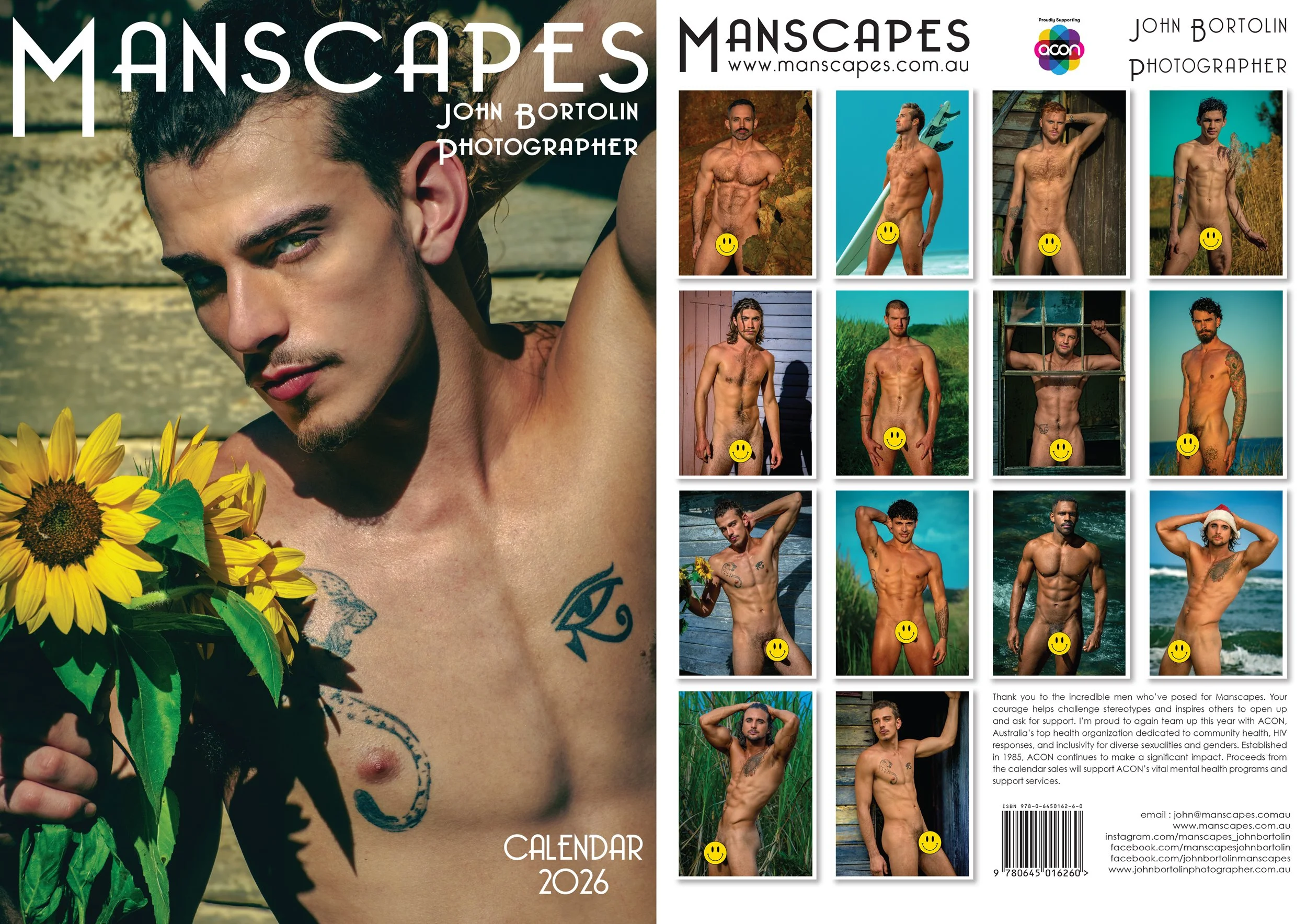 MANSCAPES 2026 HARRY CALENDAR COVER