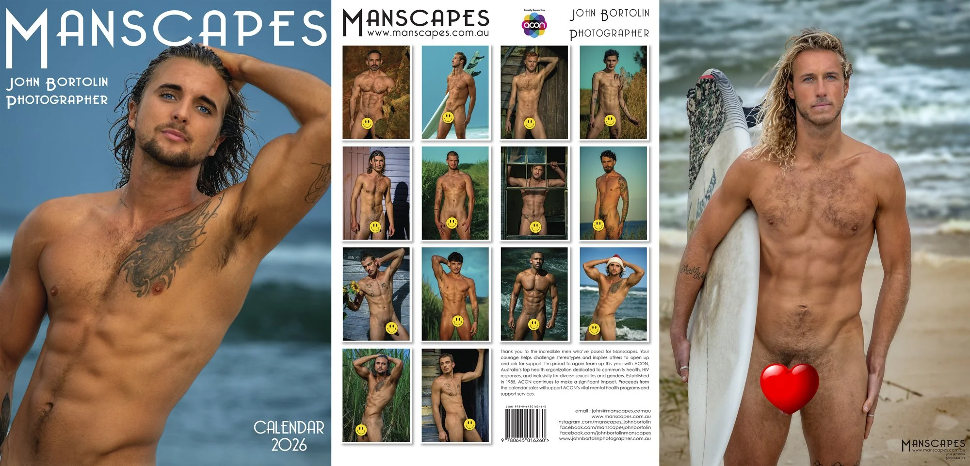 MANSCAPES 2026 JERONIMO CALENDAR COVER + Free Bonus 8x12