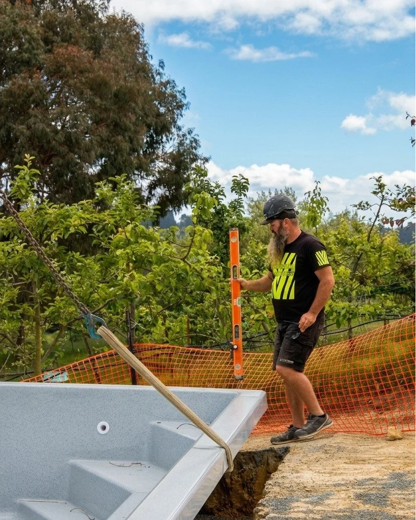 The exciting part! NV Pools&rsquo; Foreman Hayden and the team on site getting the levels exactly right for this Aquatechnics Torino install in Tasman 🙌

#nvp #nvpools #newvisionlandscapes #nvl #landscapearchitecture #landscapedesign #nvdesign #team