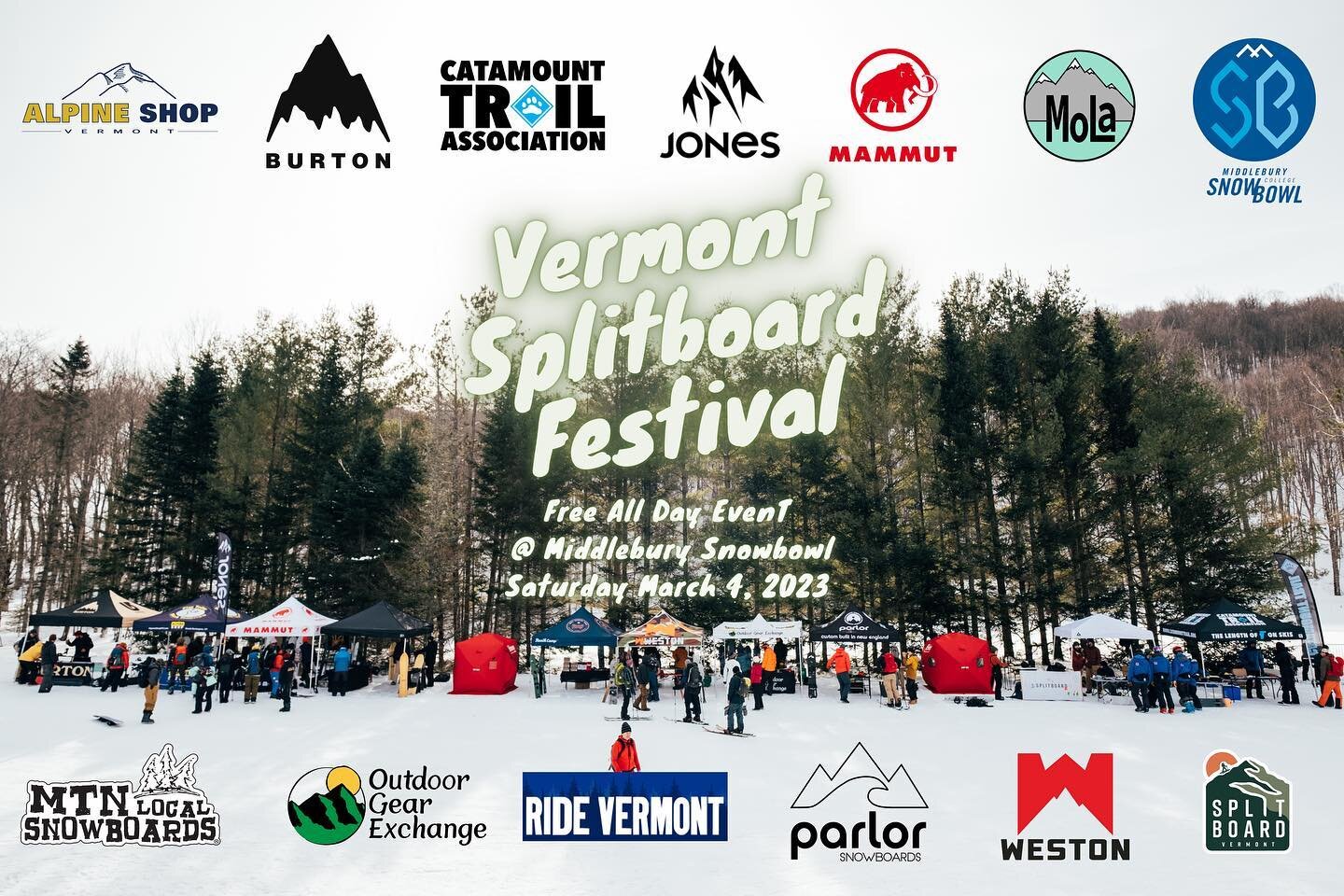 Registration is now live for 2023, Vermont Splitboard Festival @middsnowbowl !

The details of the day are included on our events page! 

Please take a minute, and give our partners a follow and some love (they&rsquo;re all tagged below)! Without the