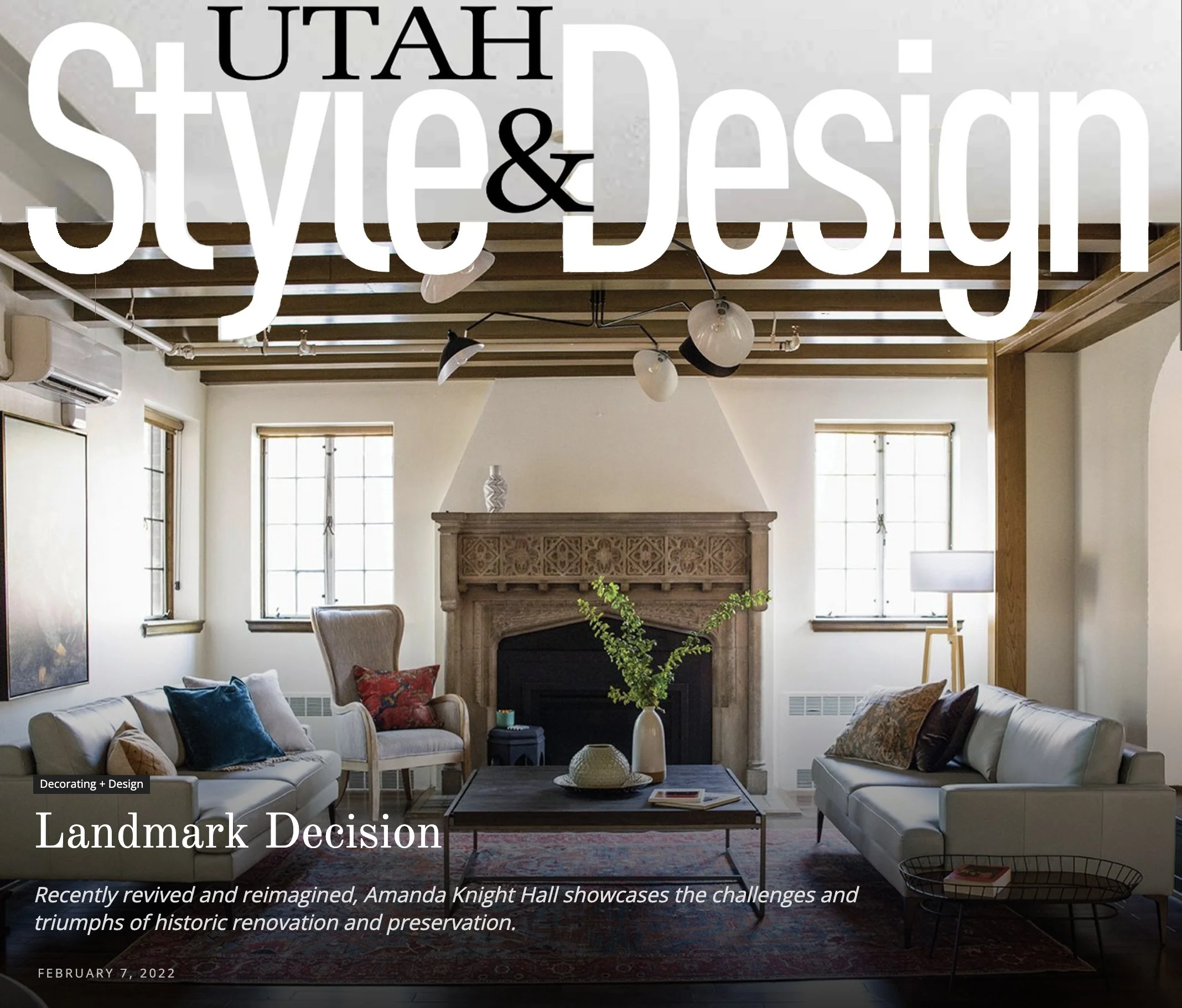 Welch Studio featured in Utah Style and Design