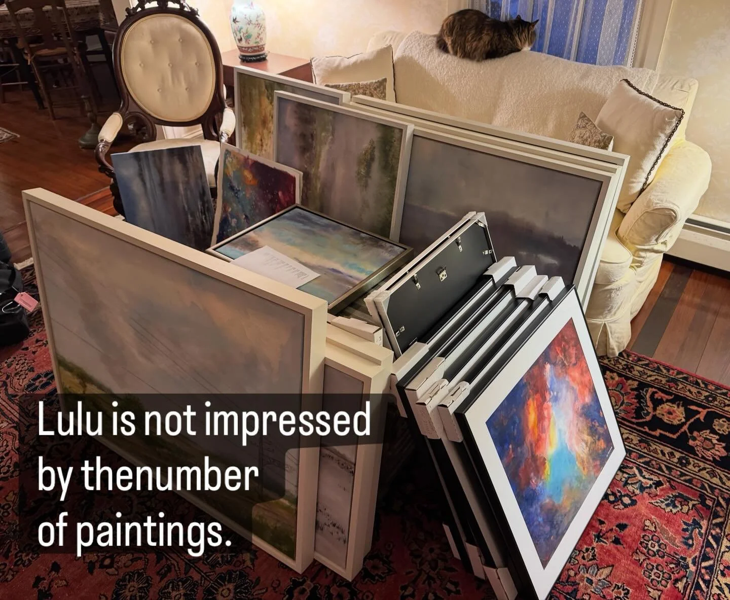 Thrilled to be on my way to hanging my solo show at the Smith College Alumnae House Gallery, Northampton mass