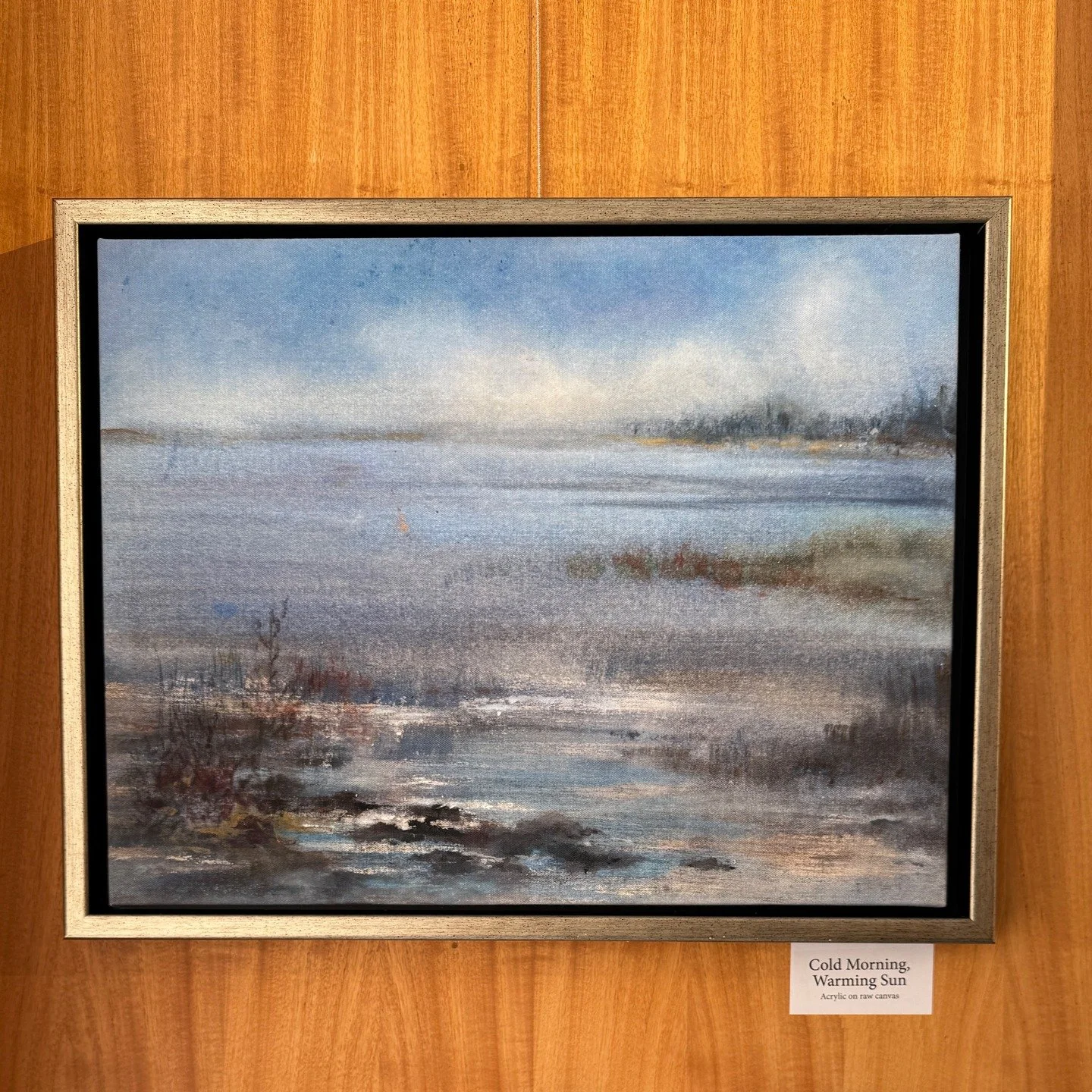 I am delighted that my painting "Cold Morning, Warming Sun" is going to a new home. Sold from my show at the Smith College Alumnae Gallery, Northampton, MA, until the end of July, weekdays 9-4. Come visit!