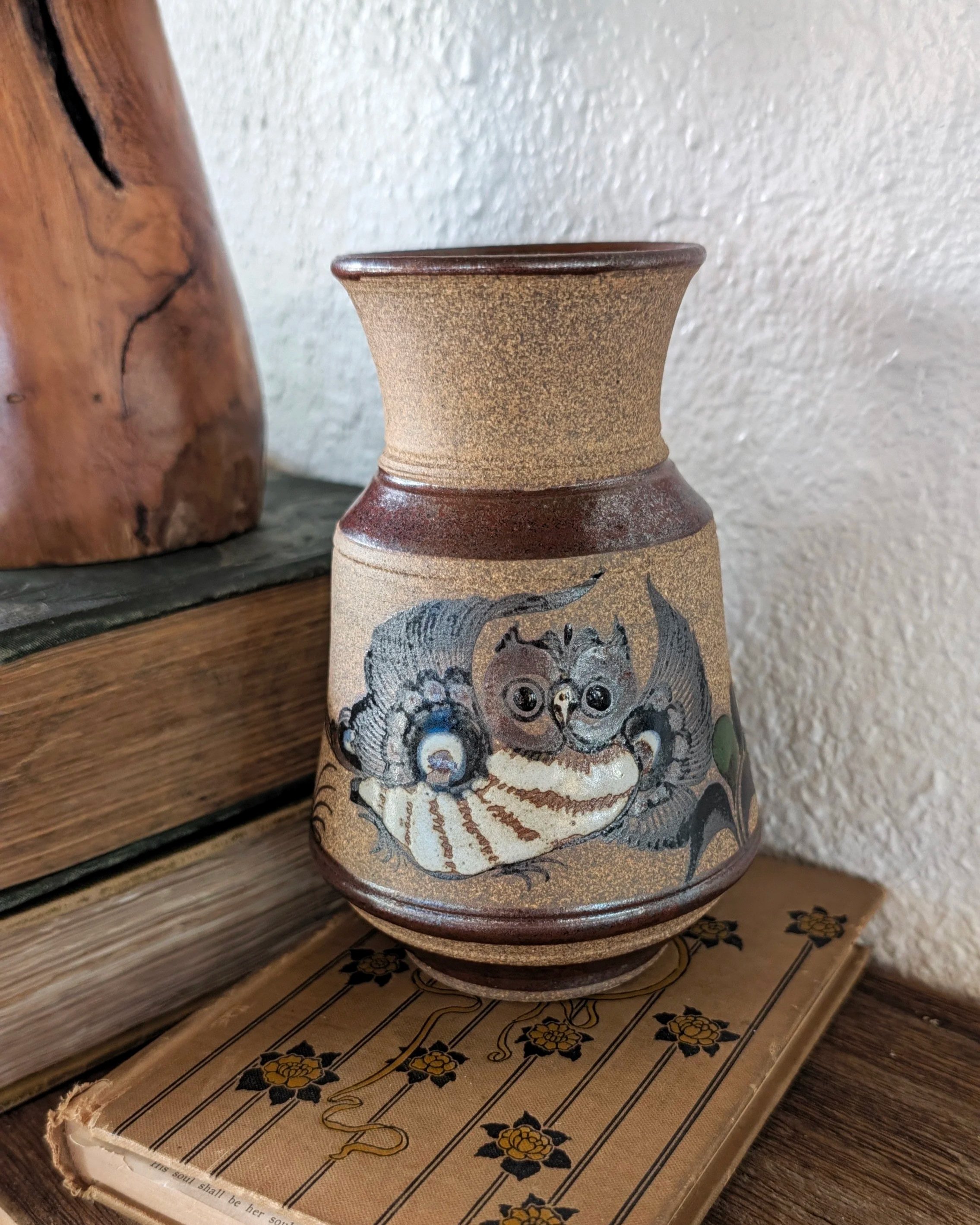 Mexican Tacat Tonalá Owl Vase