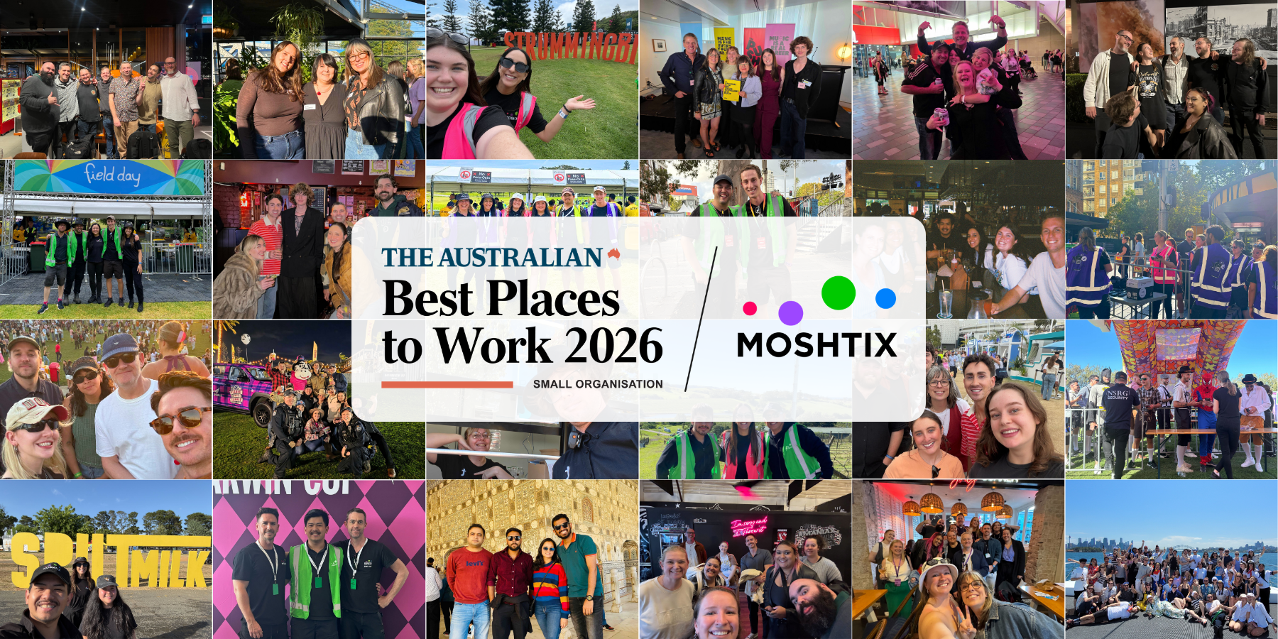 Moshtix&nbsp;Recognised as One of Australia’s Best Places to Work for Second Year in a Row.&nbsp;&nbsp;