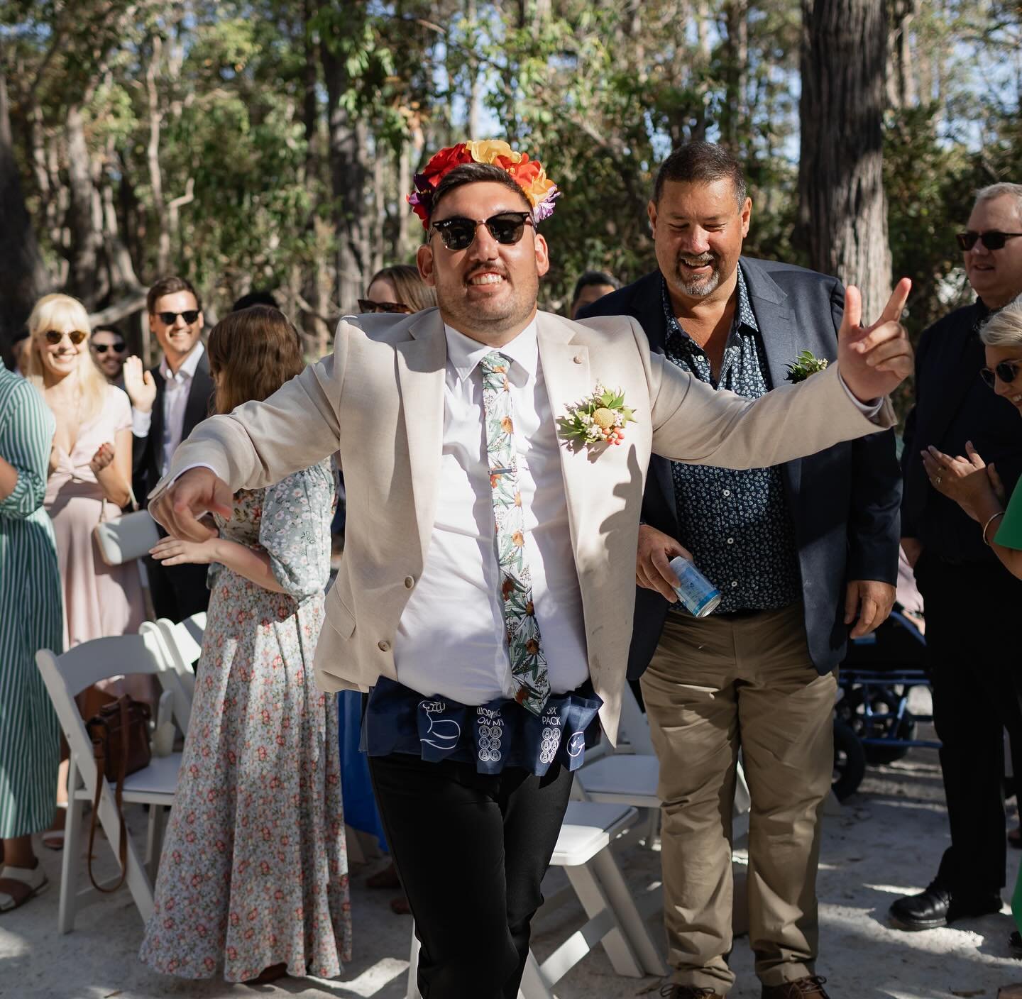 Entertainment for your wedding comes in all forms! There are so many ways to bring different types of entertainment that will complement your large entertainment options. Like Amy and Mike did with their &lsquo;beer boy&rsquo; who graced the wedding 