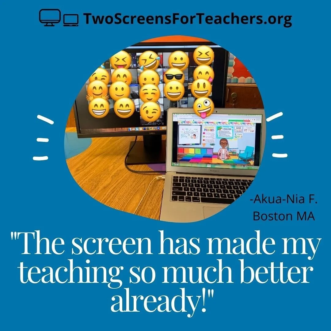 🤣🤗😁😋😎 is the energy we&rsquo;re trying to channel all of 2021! 

Send a teacher a second monitor today to turn their 😥 into a 🥰! 

#twoscreensforteachers #teacherlife #distancelearning #giveback #studentsuccess #donate #donatetoday