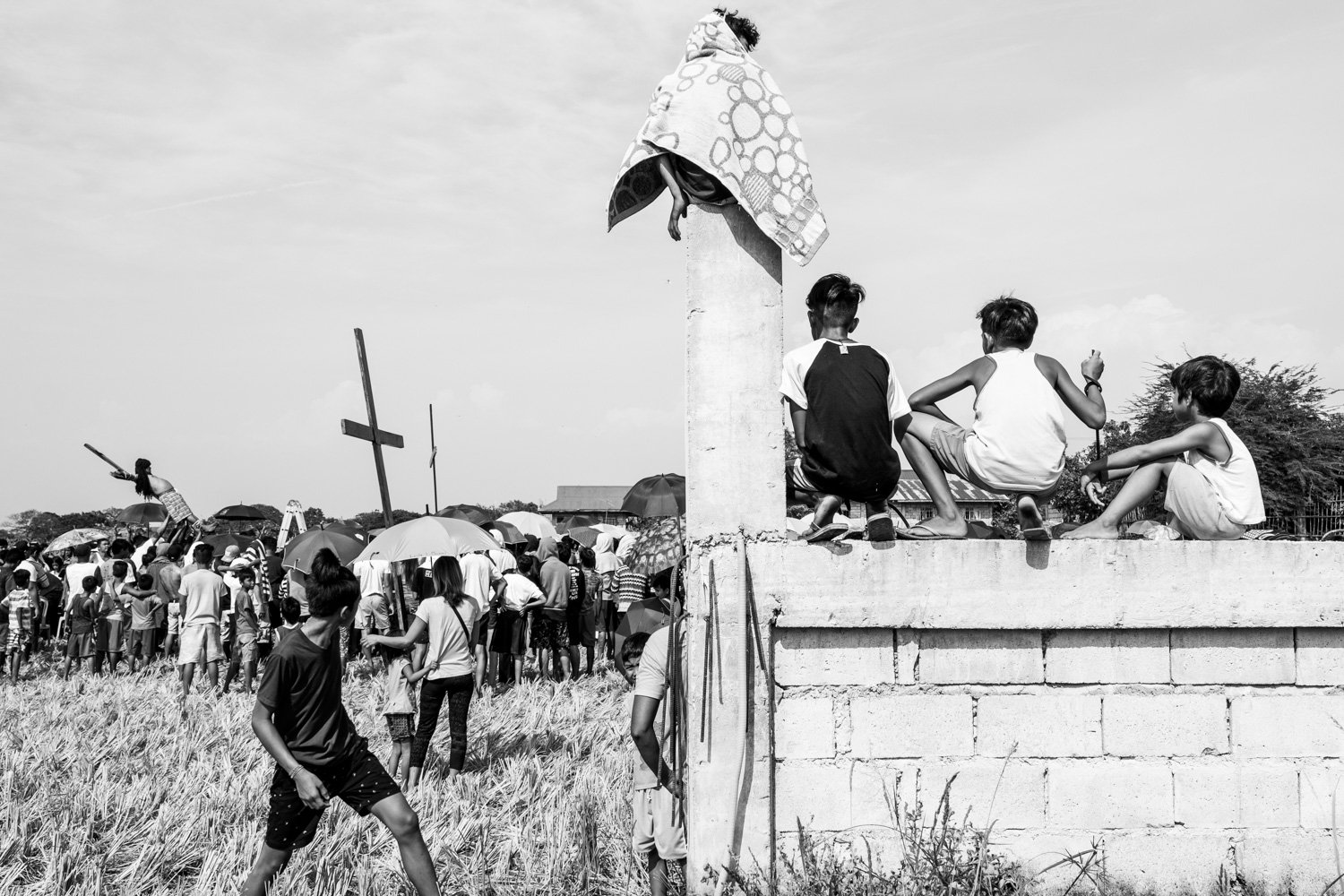Philippines. Pampanga. Jesu's Christ crucifixion reenacment. 2018.