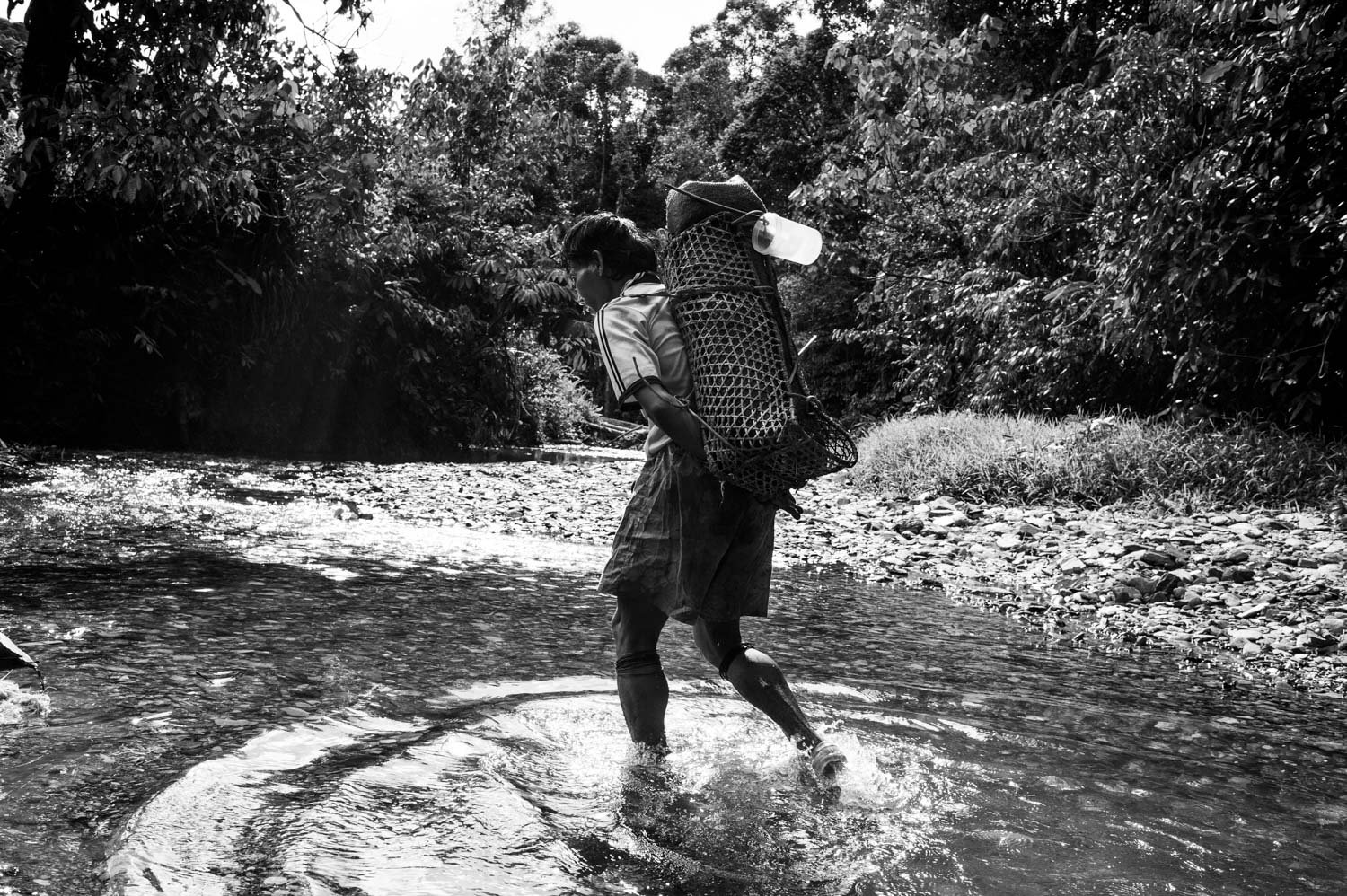 Malaysia. Sarawak province. Penan tribe settlement. 2011.
