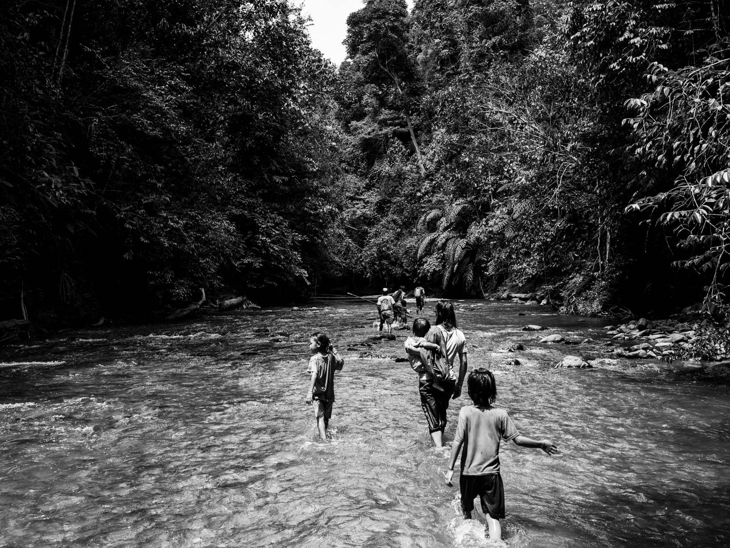 Malaysia. Sarawak province. Penan tribe settlement. 2011.
