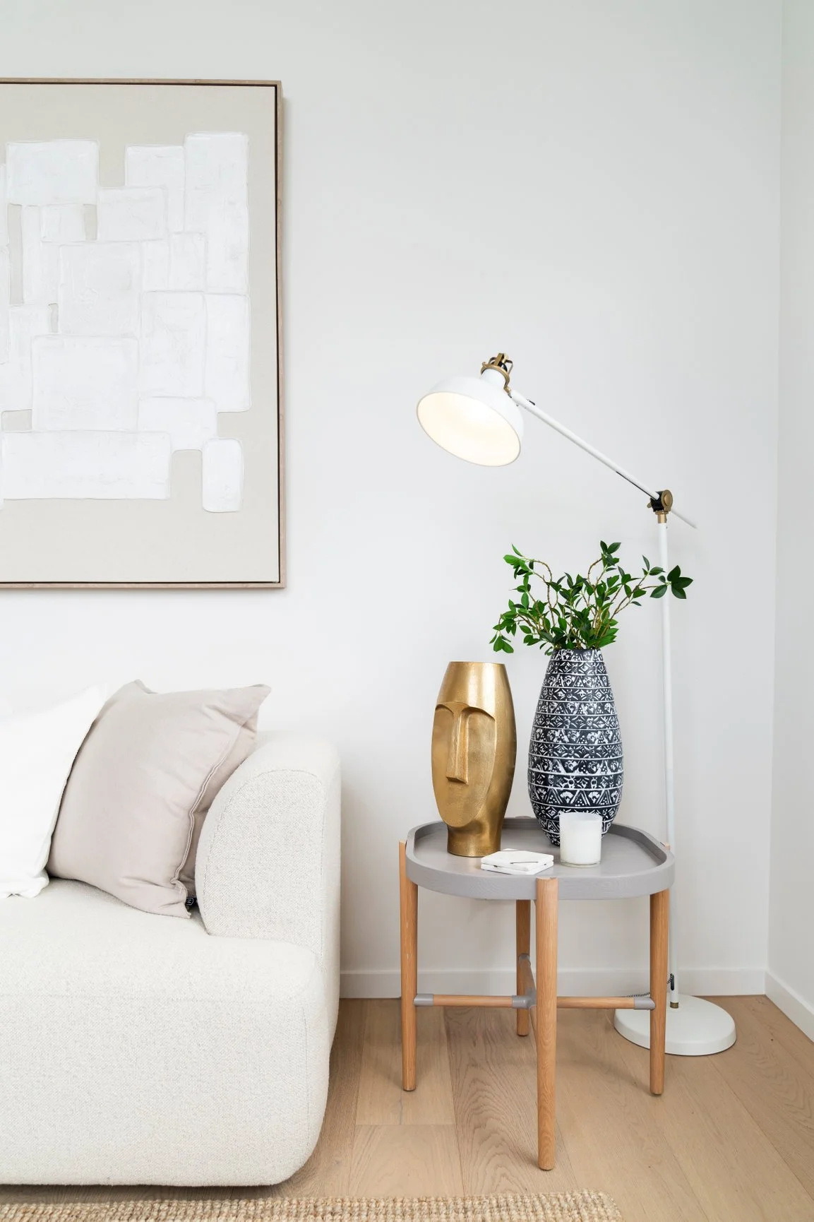 Statement piece styling with layered design elements in Geelong living space