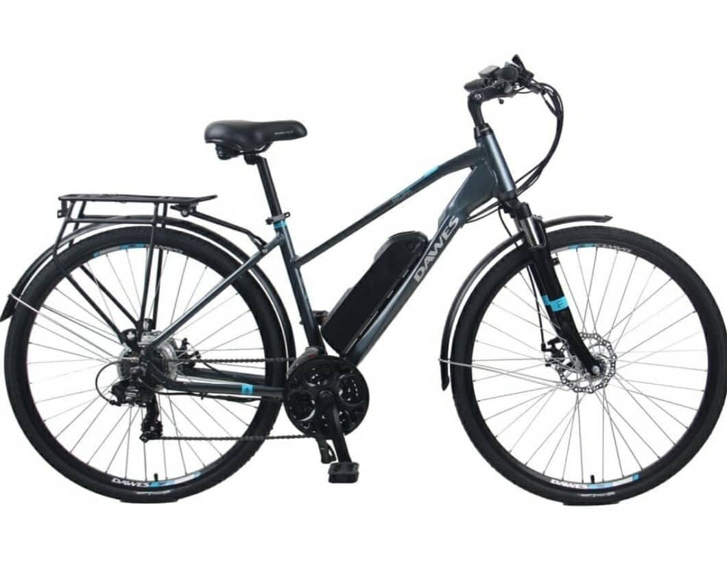 AVAILABLE 

Dawes Mojav-E

18&quot; Alloy Frame
Mechanical disc brake
Hydraulic suspension 
36v/250w motor 
15.5mph limit
40-45km Range
4-5 hour charge time

Price TBC