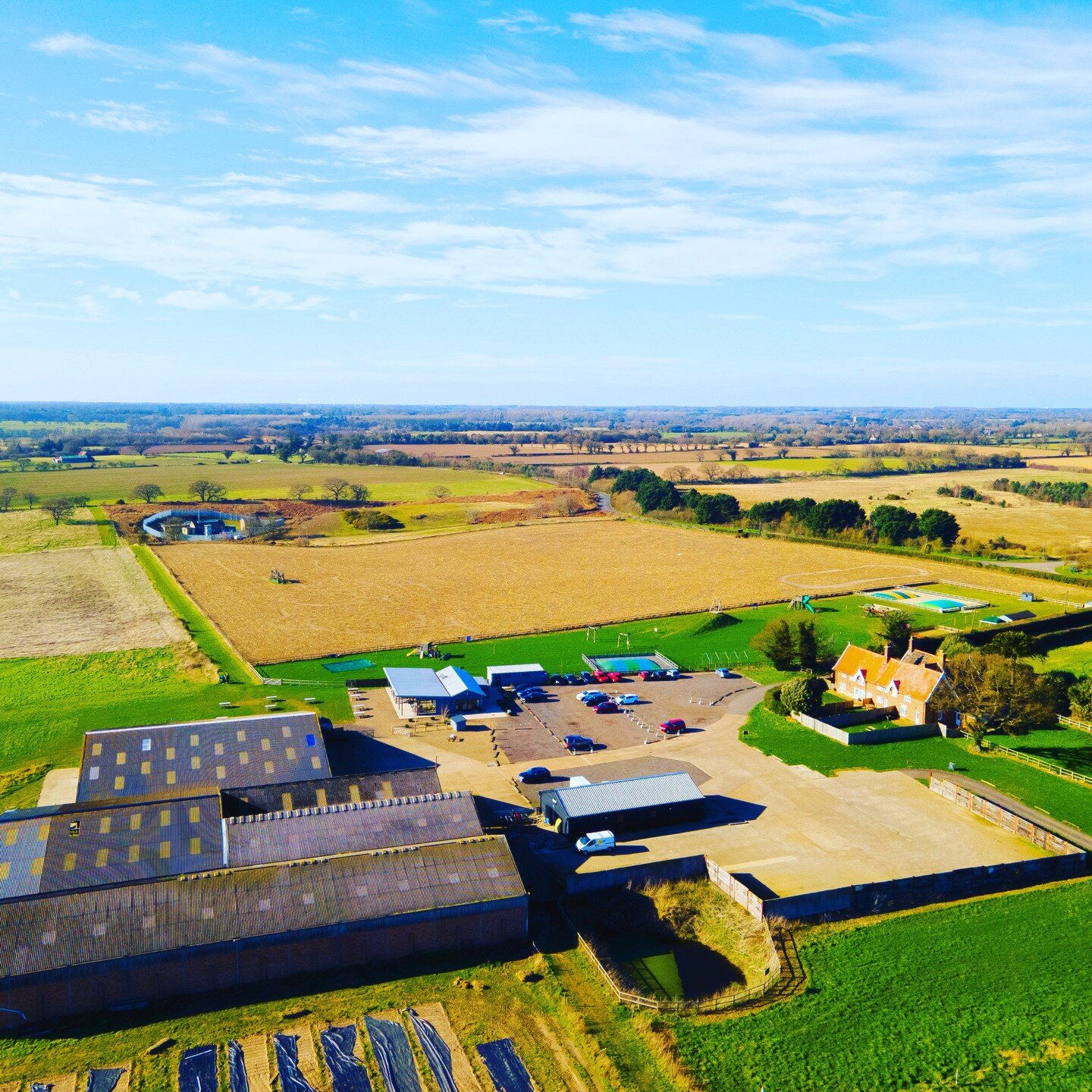 Our shop @oldhallsouthwoldcafe from a long way up!! 
We couldn't send Barnes up into the clouds for these images, something about he likes to be grounded came up!
stunning view out towards Southwold! 
@letsgosouthwold (images)