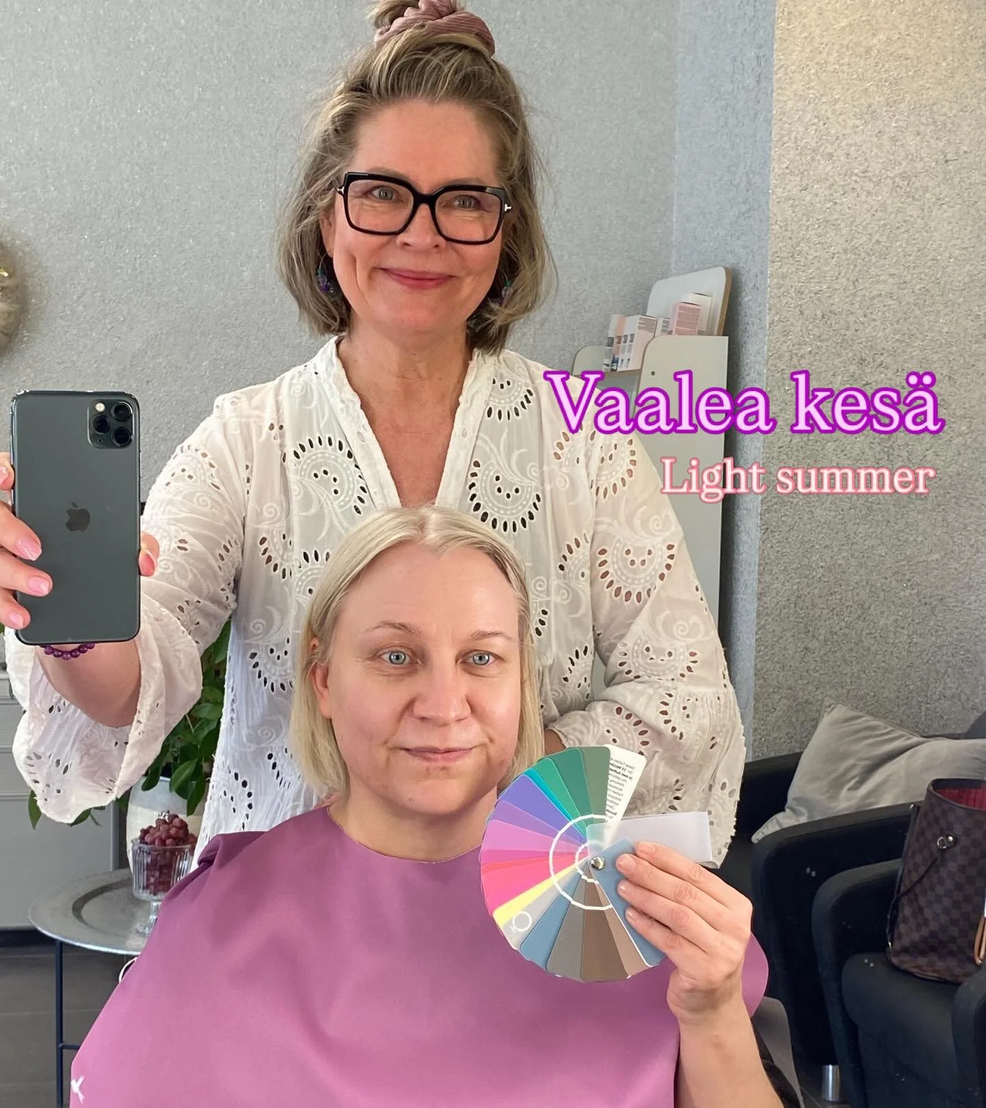 Viile&auml;st&auml; talvesta tuli vaalea kes&auml; 🌸🩷

V&auml;rien on tarkoitus antaa meille tilaa ja tukea omaa kirkkautta, loistoa ja hehkua.
Liian kirkkaat ja voimakkaat v&auml;rit voivat ik&auml;&auml;n kuin ty&ouml;nty&auml; etualalle j&auml;t