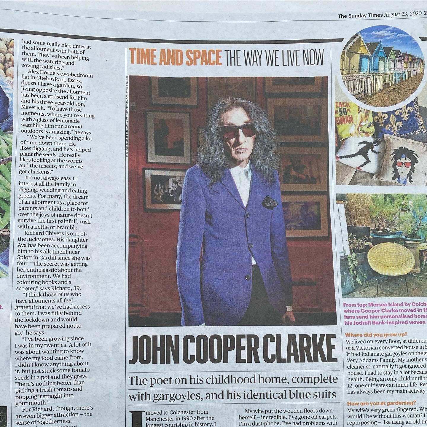 Our client @johncooperclarke talks chimney pot plant pots &amp; knitted versions of himself in today&rsquo;s @thetimes - a cracking interview, perfect #Sunday afternoon read! 
.
#coverage #publicity #pr #prlife