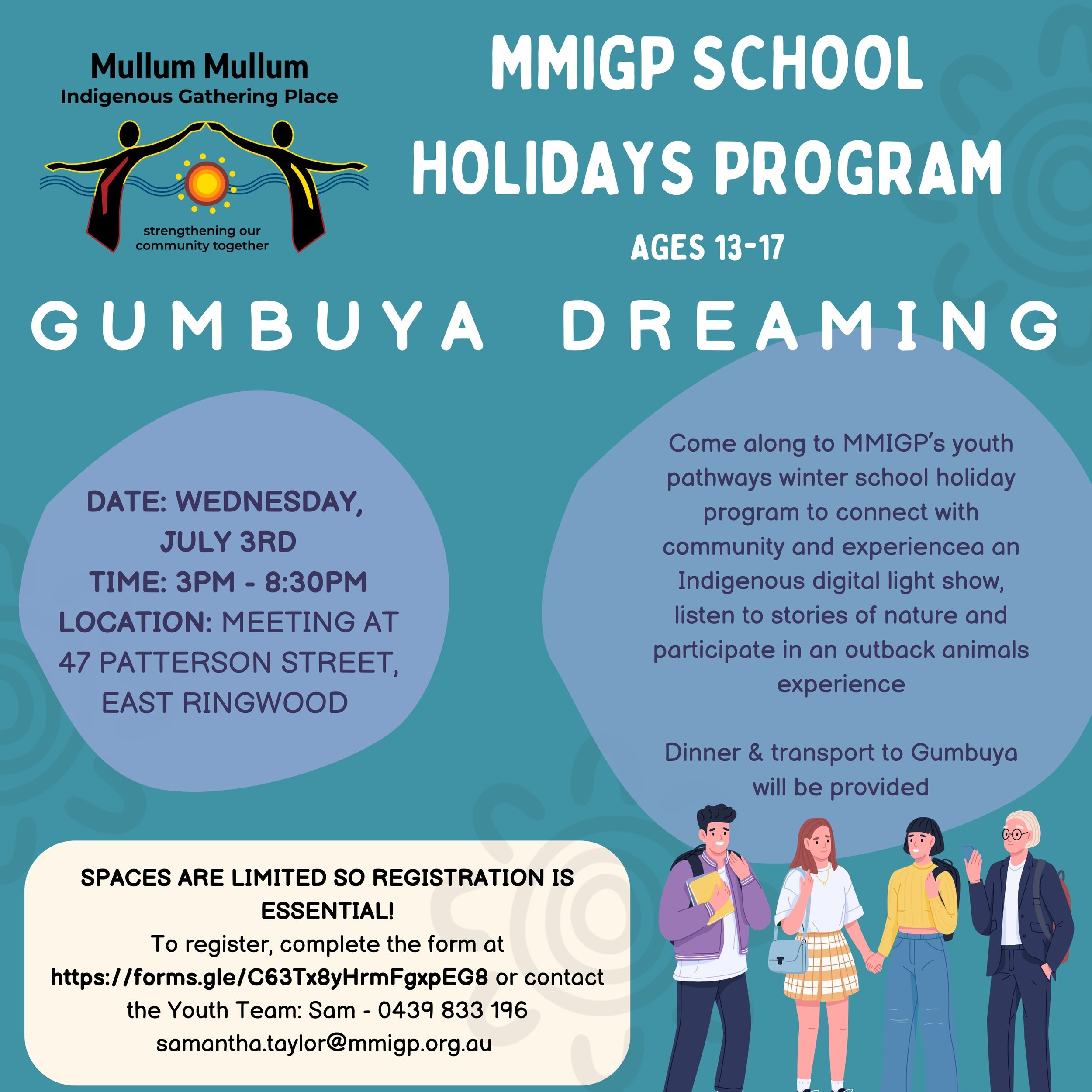 External Event - Gumbaya Dreaming - MMIGP School Holidays Program