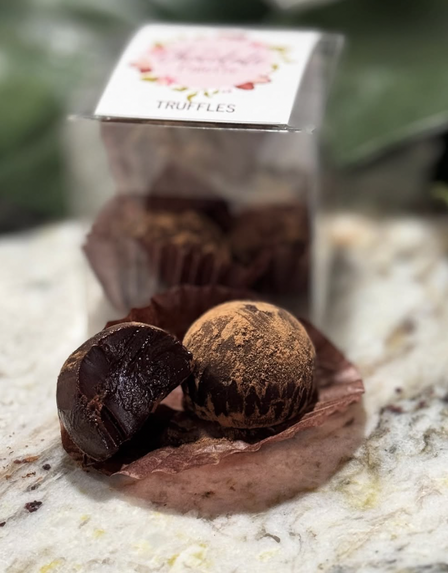 64% dark chocolate heavy cream no sugar added