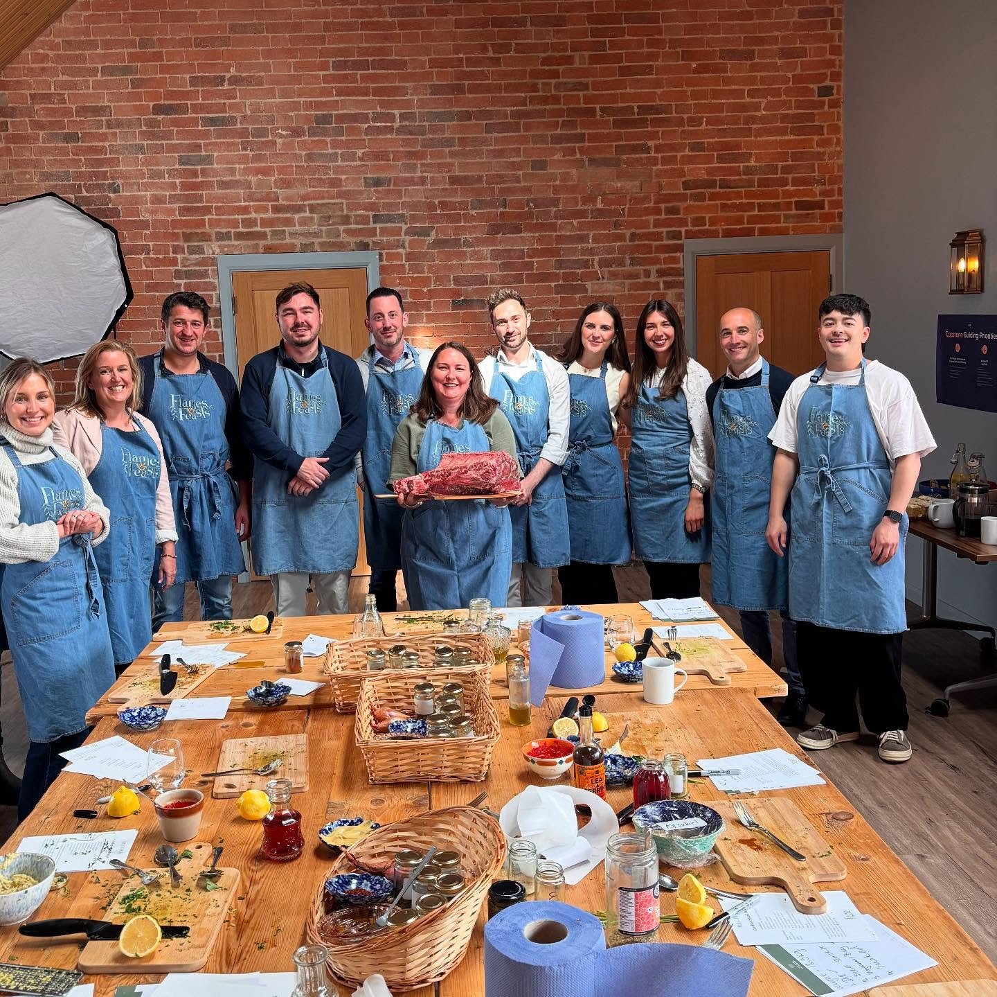 We had the best day on Thursday hosting a cooking class for a corporate offsite. We talked all things beef 🥩 and created some tasty salts, butters and some incredible chimichurri. After the class we cooked the team a serious feast with the beef as t