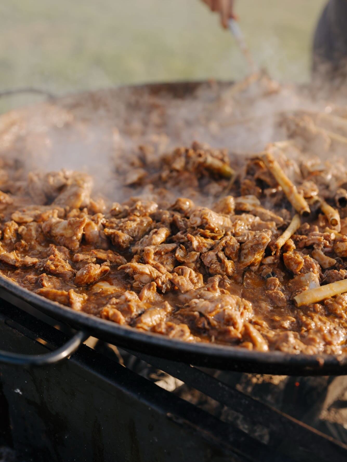 During the summer, we created a custom menu for a very special Wedding Client - a Sri Lankan feast! 

The star of the show was this magical curry, however. 

Fire cooked free range chicken in home-made roasted spices culminating into this magical cur